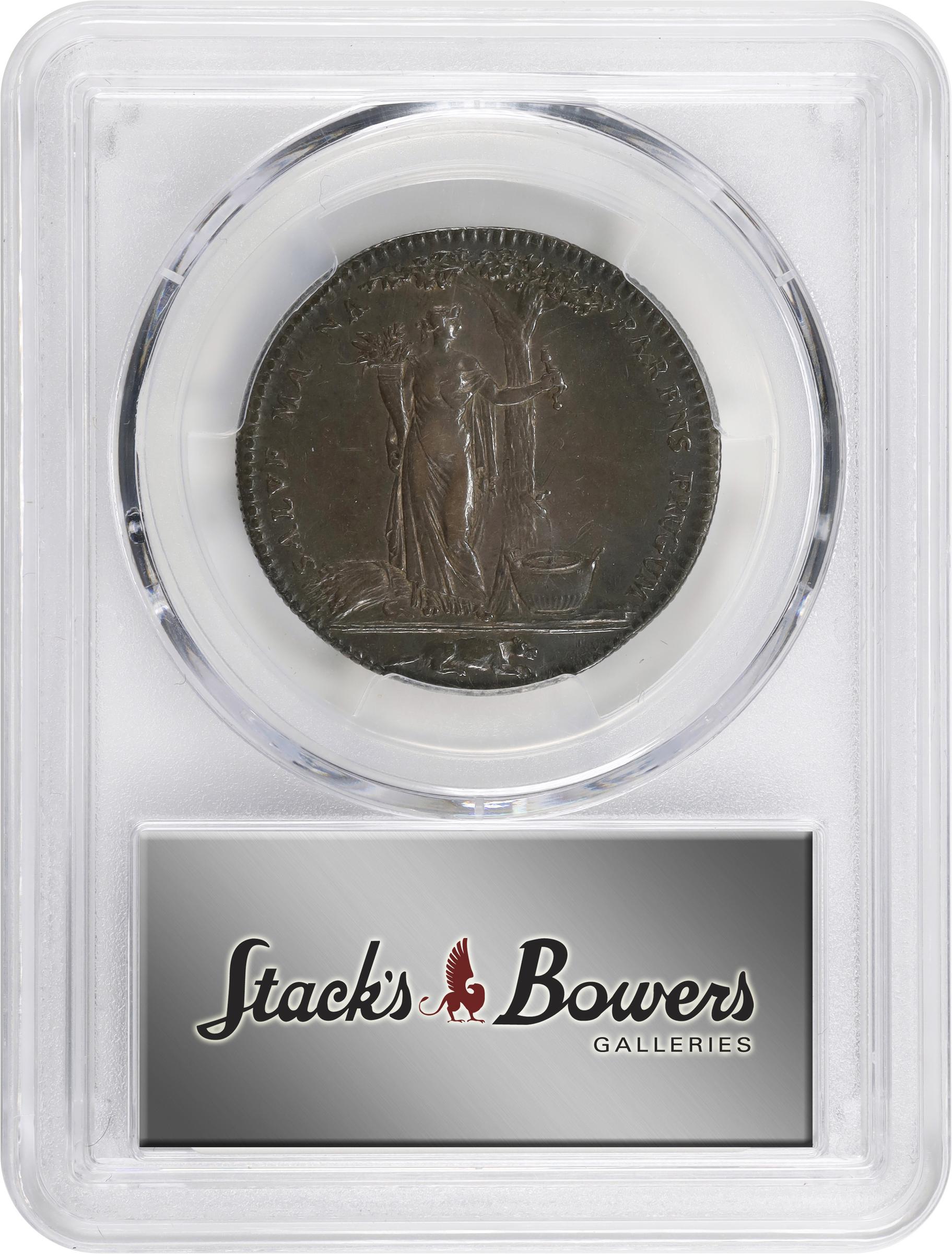 image for: 1796 Castorland Medal, or Jeton. Original. Lecompte-185, W-9100. Silver. Reeded Edge. AU-50 (PCGS).