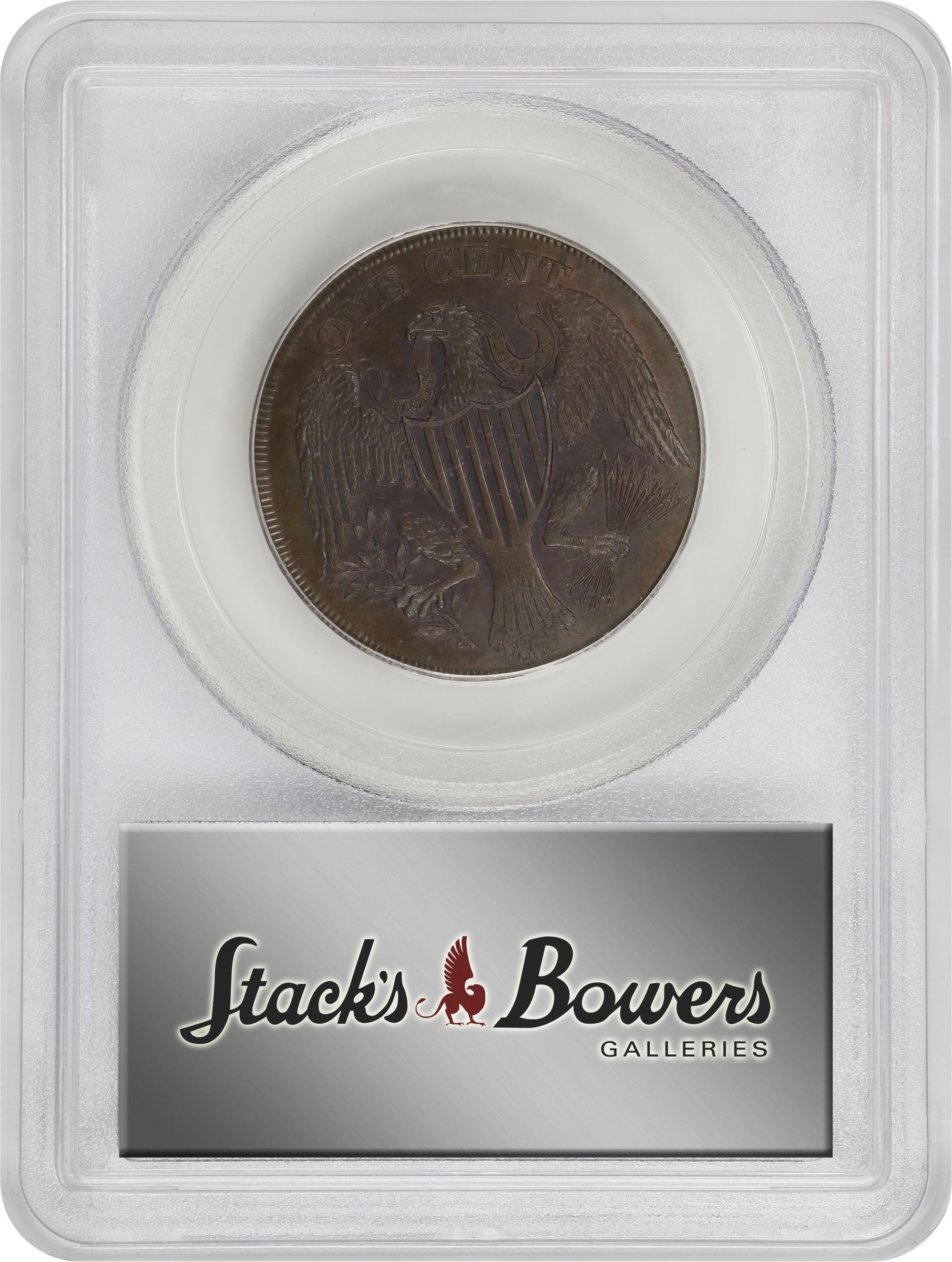 image for: 1791 Washington Large Eagle Cent. Musante GW-15, Baker-15, W-10610. Lettered Edge. MS-62 BN (PCGS). OGH.