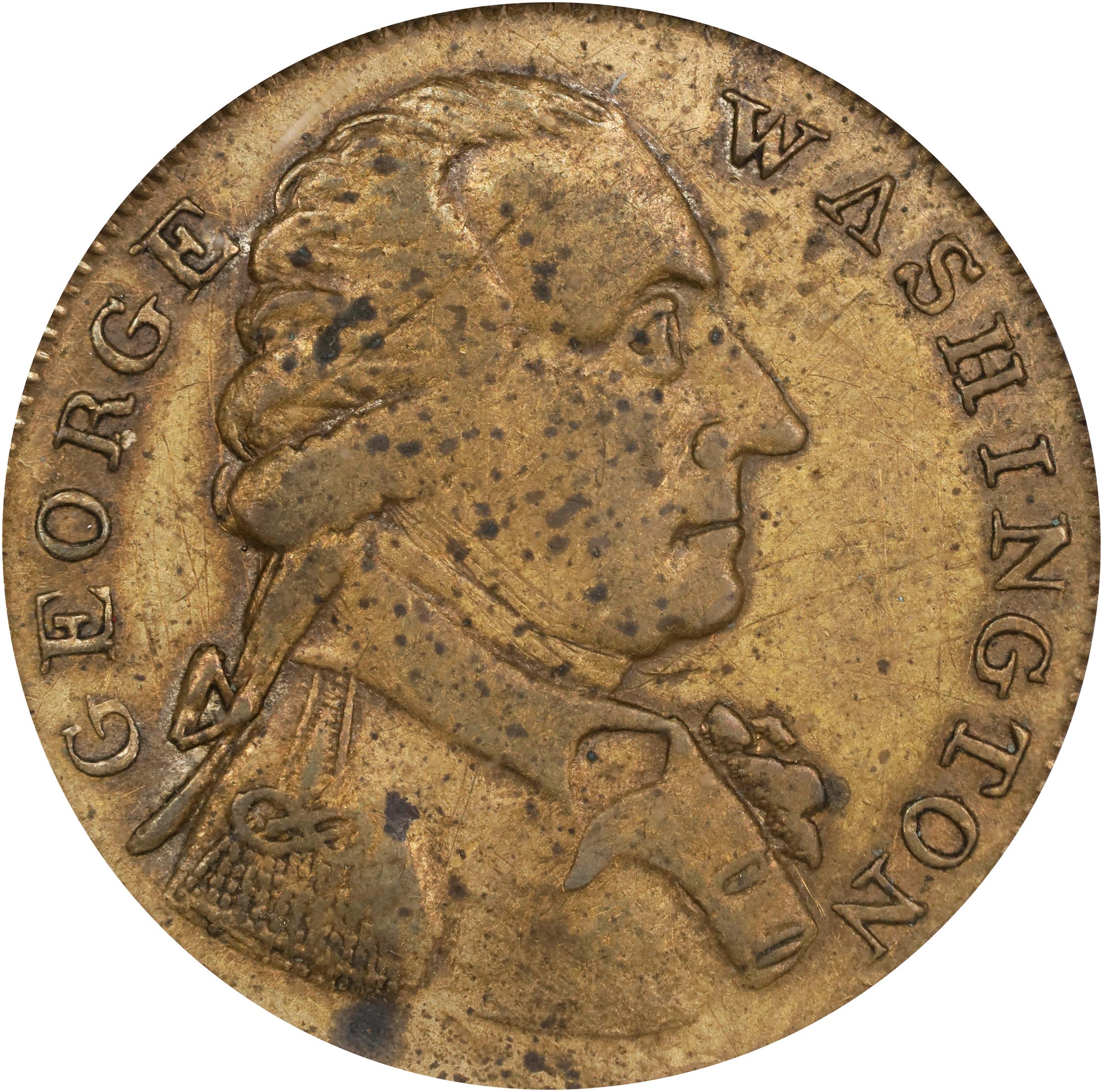 image for: Undated (ca. 1793) Washington Success Medal. Small Size. Musante GW-44, Baker-267A, W-10877. Brass. Plain Edge. EF-45 (PCGS).