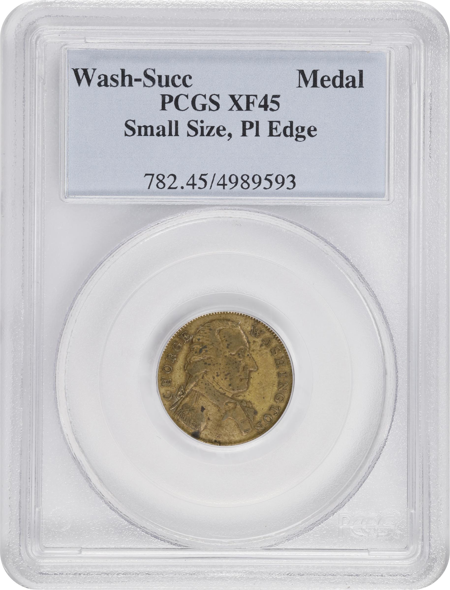 image for: Undated (ca. 1793) Washington Success Medal. Small Size. Musante GW-44, Baker-267A, W-10877. Brass. Plain Edge. EF-45 (PCGS).