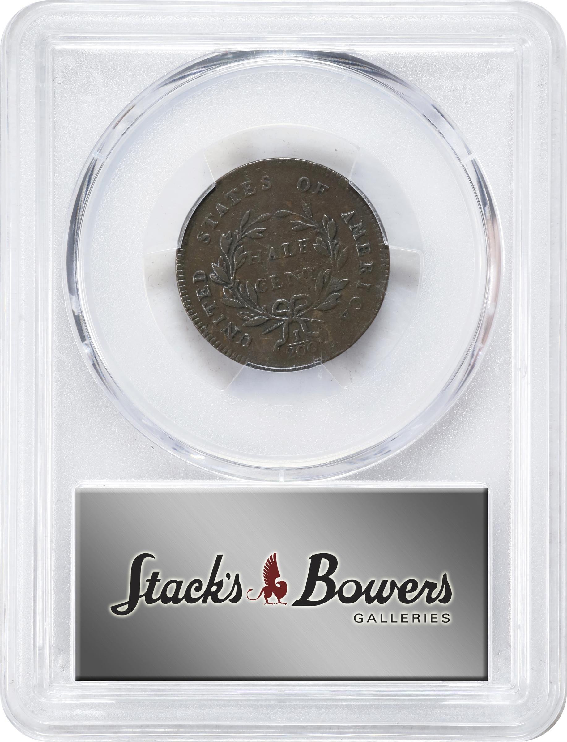 1797 1/2c Plain Edge, Centered Head MS BN AU53 BN thumbnail 14