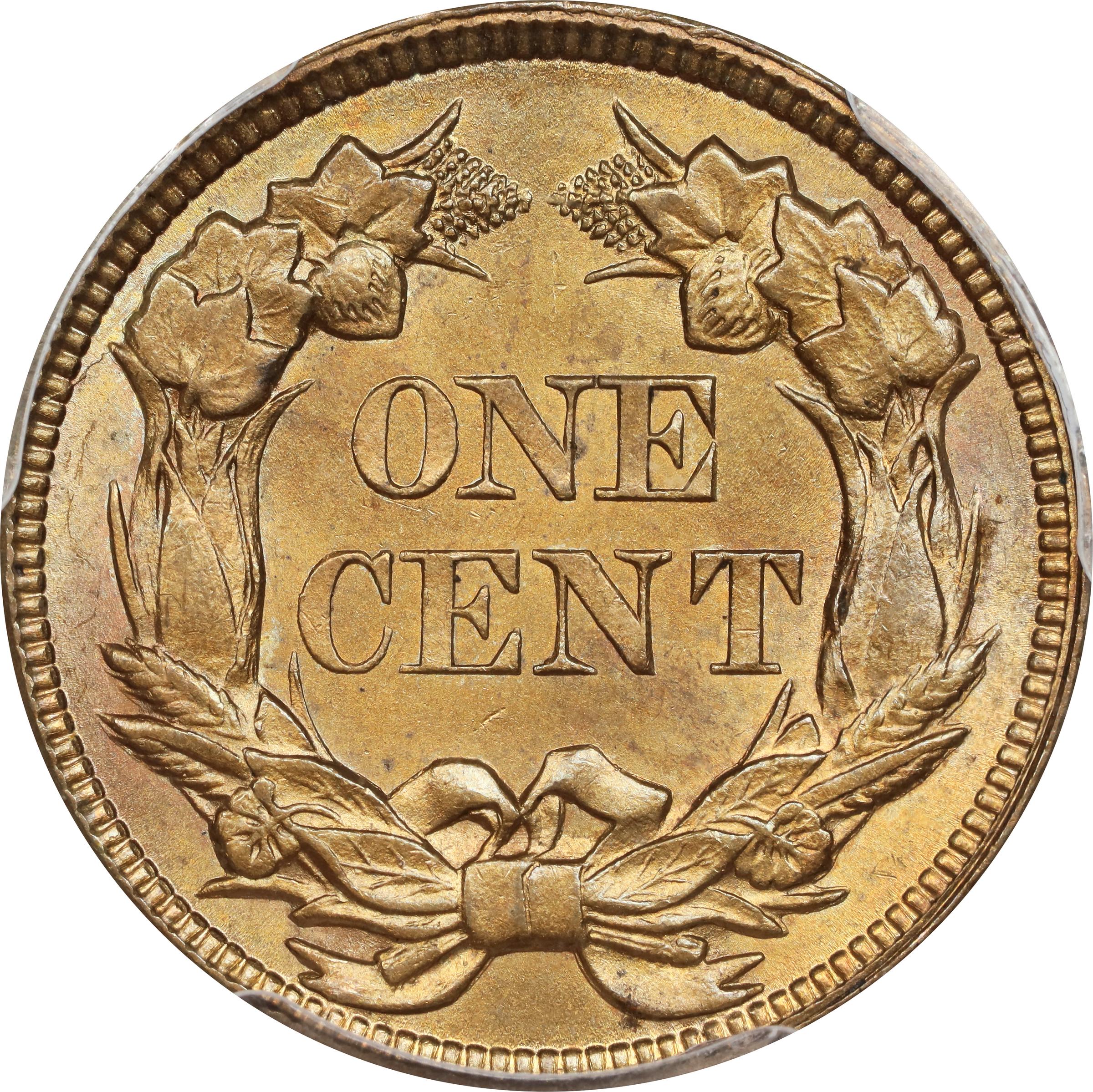 image for: 1857 Flying Eagle Cent. Snow-2, FS-401b. Type of 1856. MS-65 (PCGS). Eagle Eye Photo Seal.