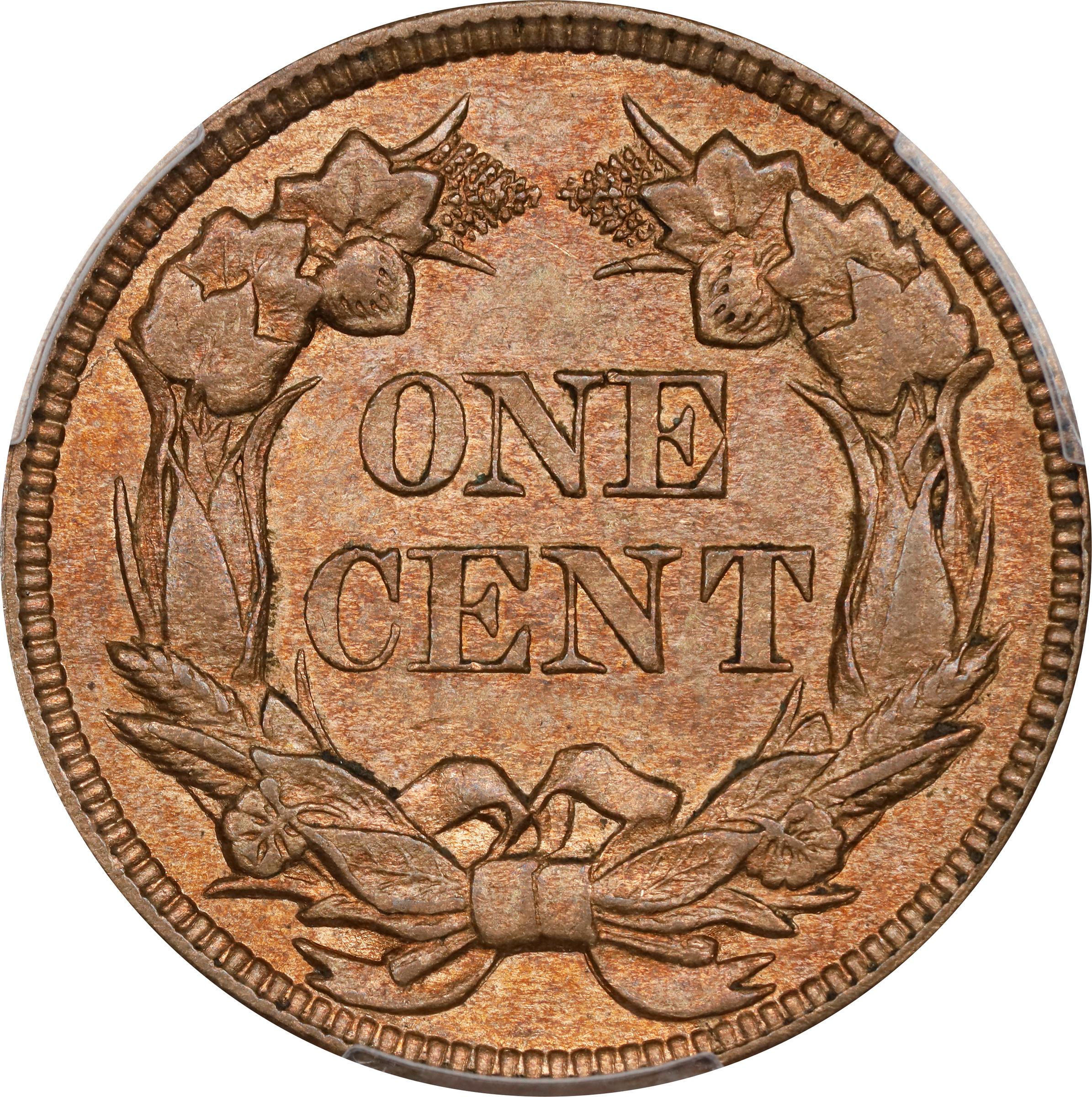 image for: 1857 Flying Eagle Cent. Snow-2, FS-401b. Type of 1856. MS-64+ (PCGS). CAC. Eagle Eye Photo Seal.