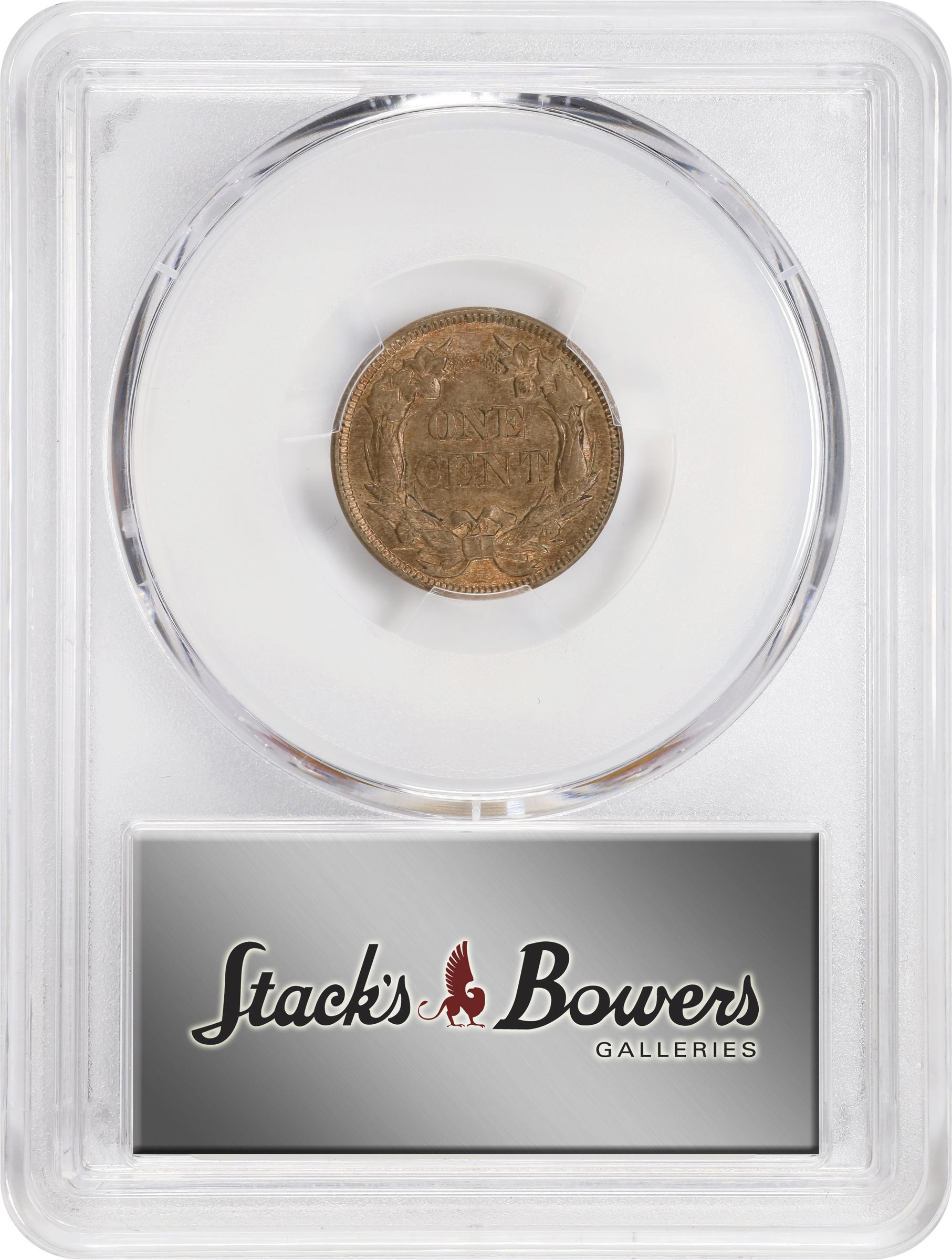 image for: 1857 Flying Eagle Cent. Snow-2, FS-401b. Type of 1856. MS-64+ (PCGS). CAC. Eagle Eye Photo Seal.