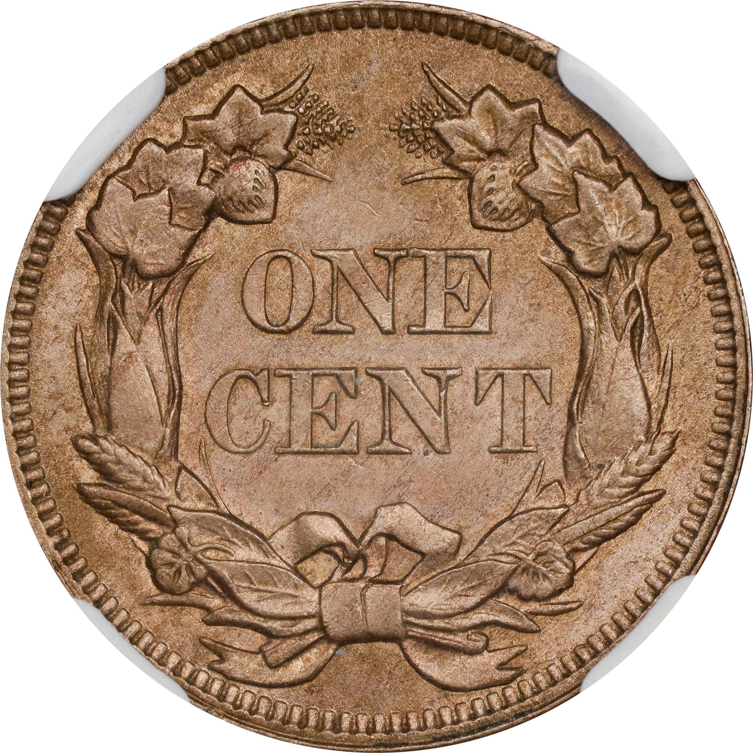 image for: 1857 Flying Eagle Cent. Type of 1857. Snow-4, FS-101. Doubled Die Obverse. MS-64 (NGC). CAC.