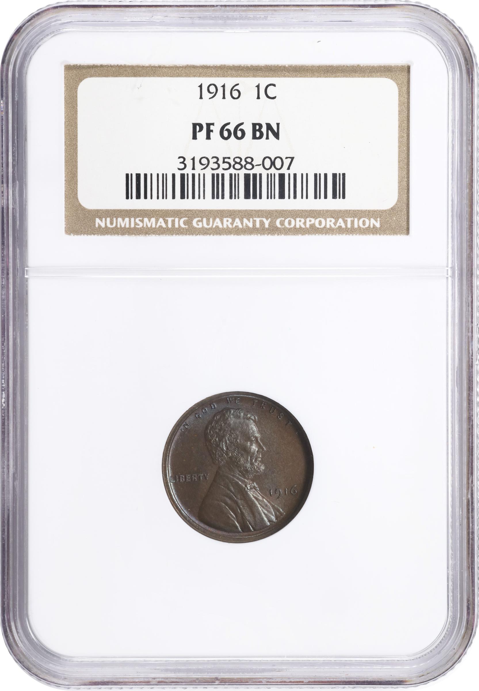 image for: 1916 Lincoln Cent. Proof-66 BN (NGC).