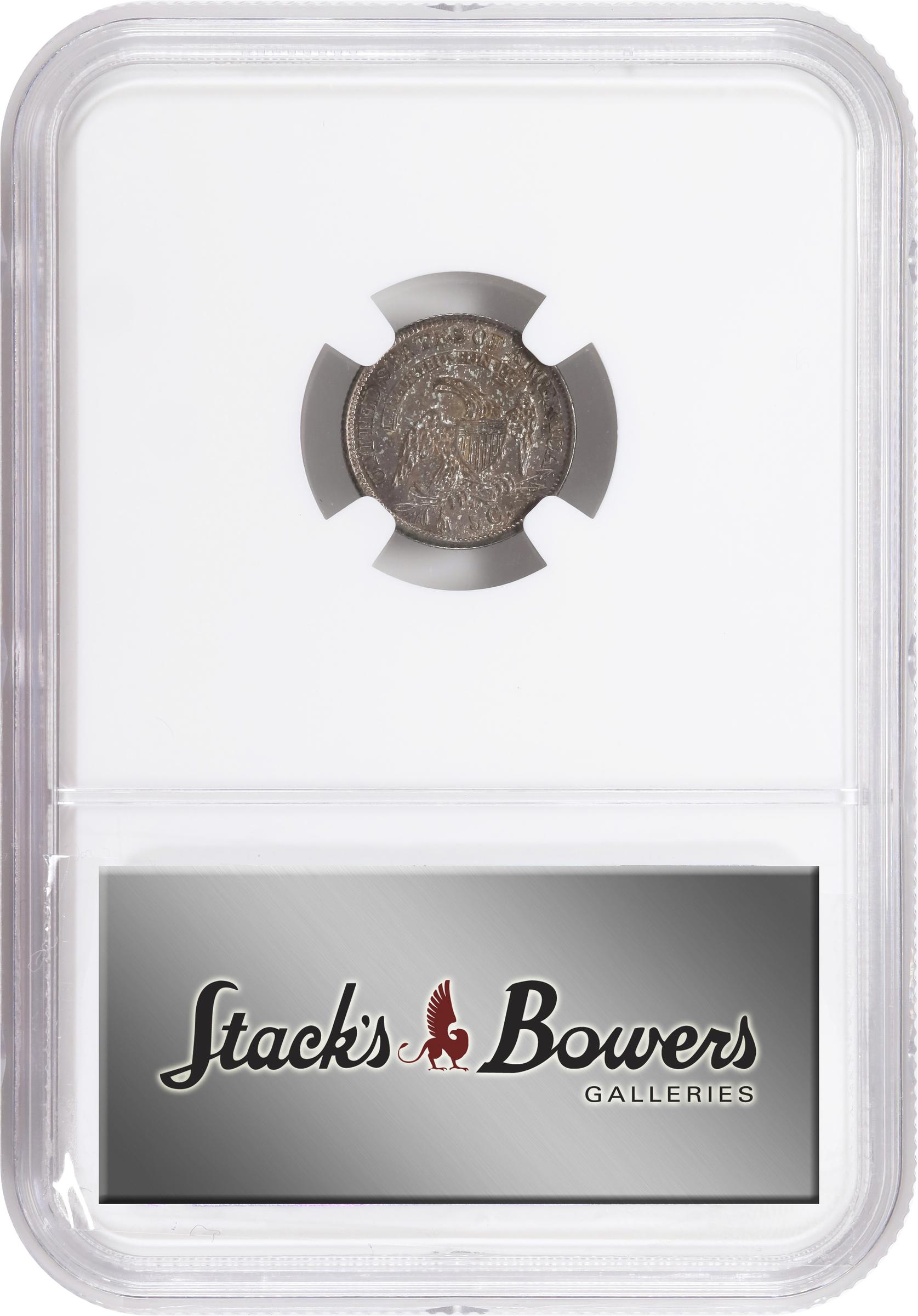 image for: 1835 Capped Bust Half Dime. LM-10, V-7. Rarity-1. Small Date, Small 5 C. MS-66 (NGC).