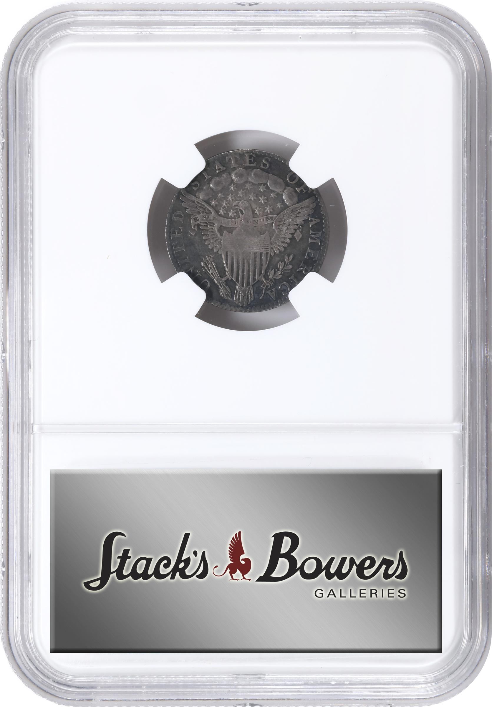 image for: 1798/7 Draped Bust Dime. JR-1. Rarity-3. 16 Stars on Reverse. AU-55 (NGC).