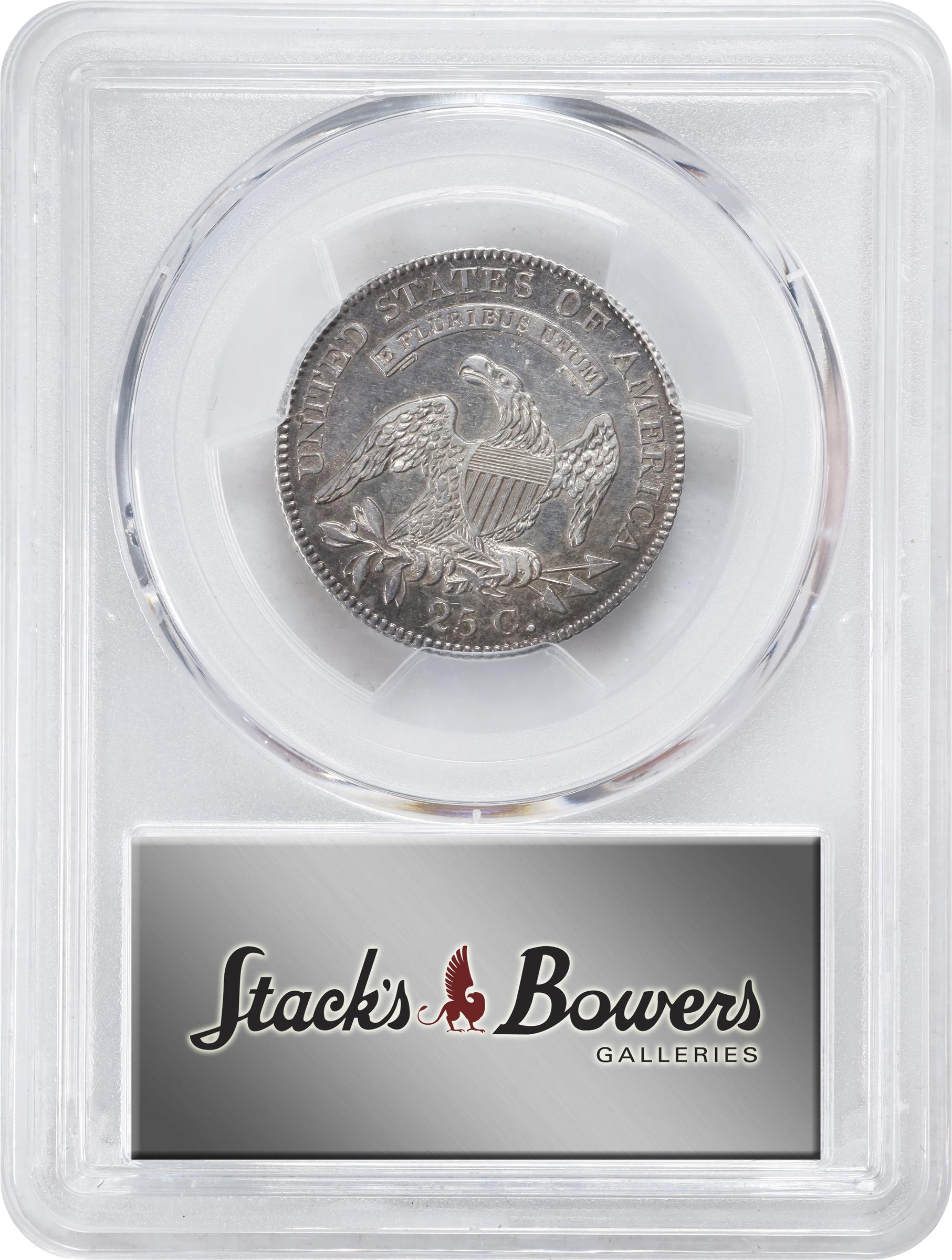 image for: 1818 Capped Bust Quarter. B-4. Rarity-2. AU-50 (PCGS).