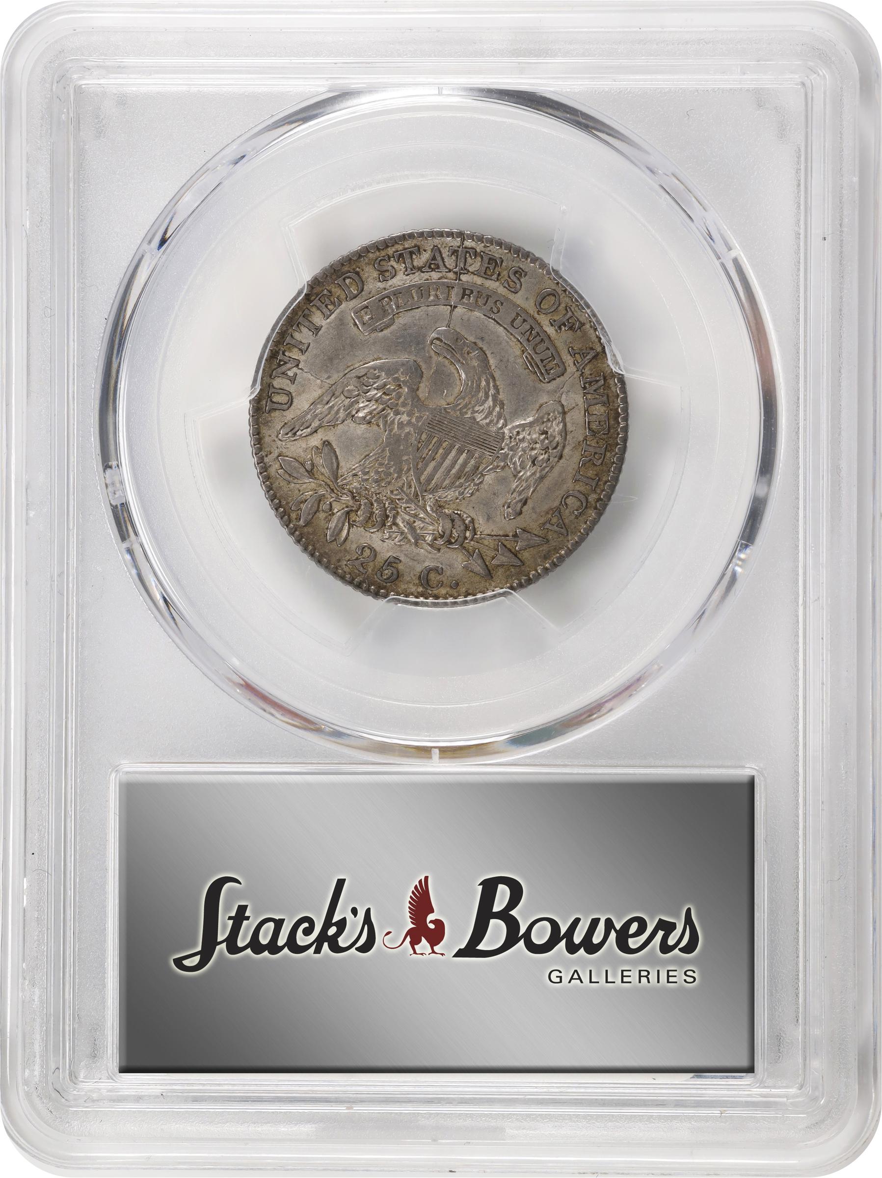 image for: 1818 Capped Bust Quarter. B-6. Rarity-4. AU-58 (PCGS). CAC.