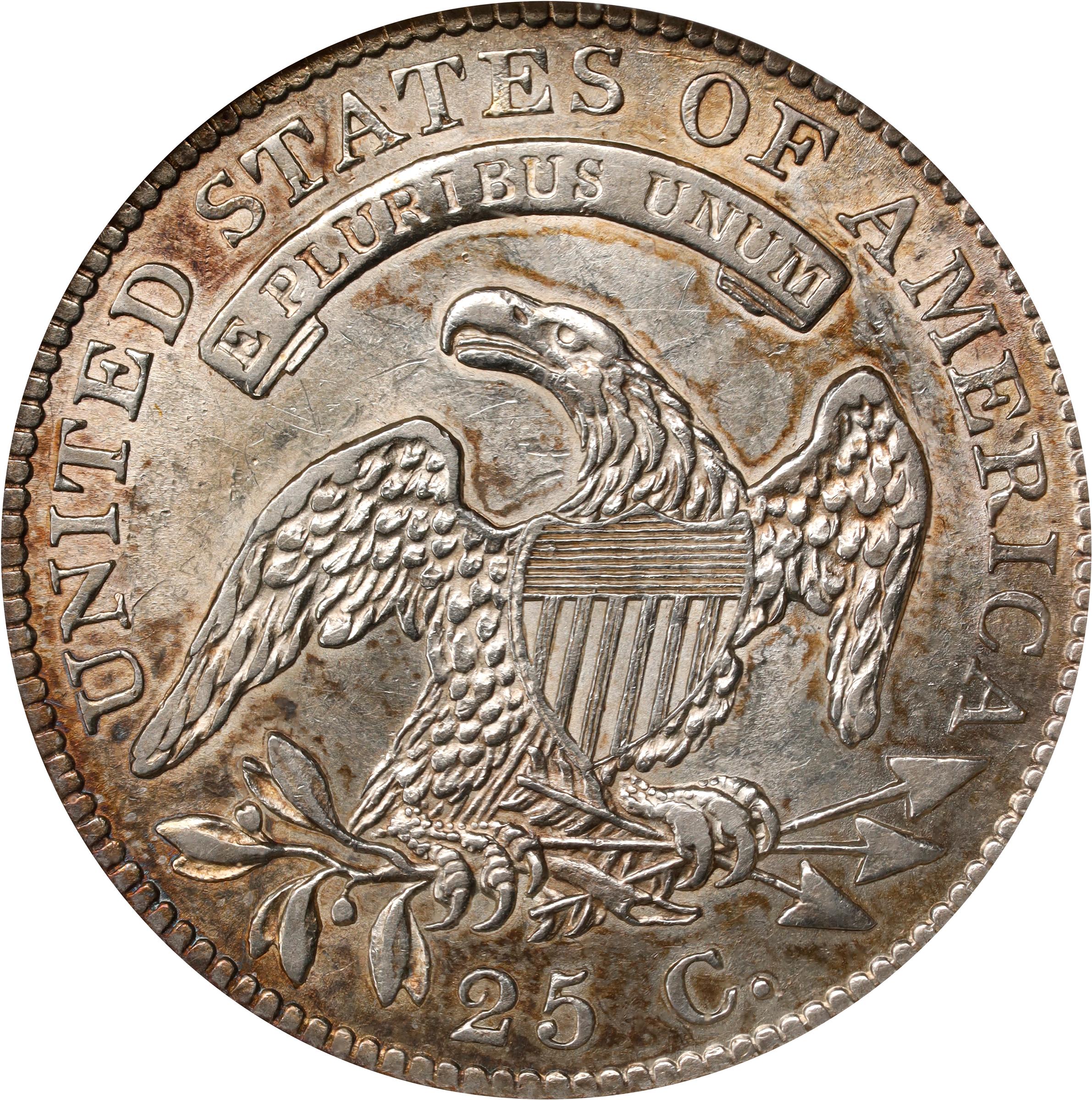 image for: 1819 Capped Bust Quarter. B-2. Rarity-3. Large 9. AU-58 (NGC).
