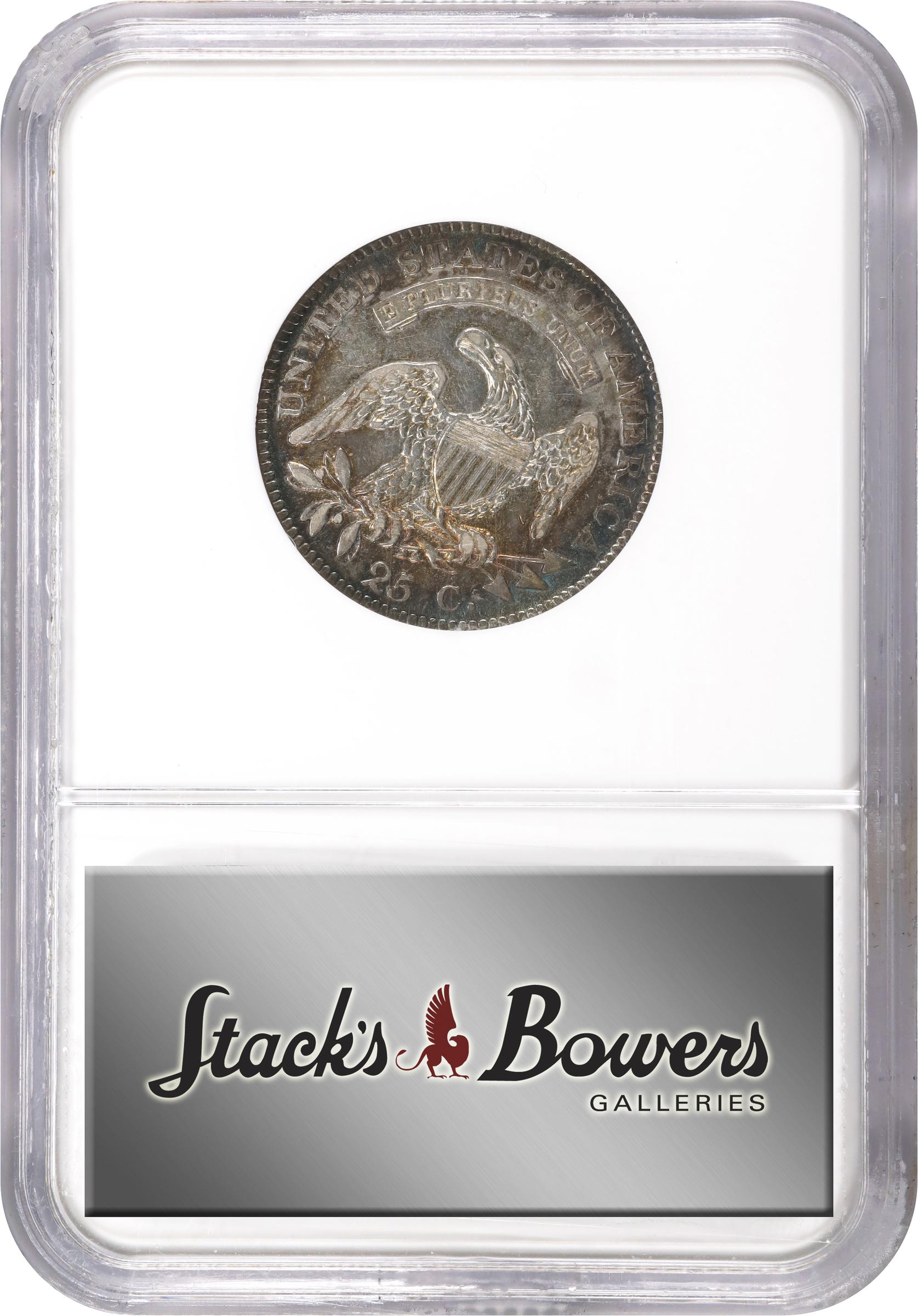 image for: 1819 Capped Bust Quarter. B-3. Rarity-1. Small 9. EF-45 (NGC). CAC.