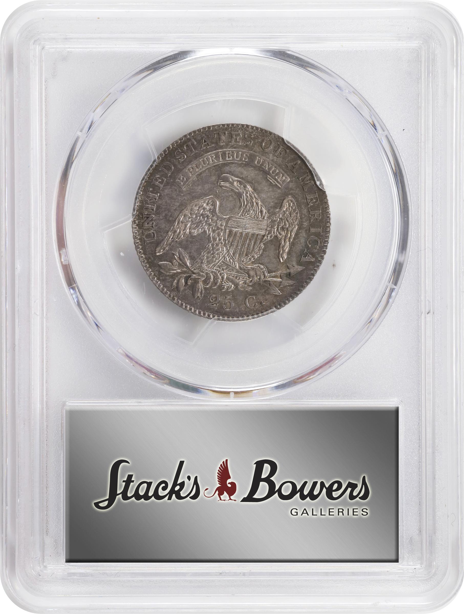 image for: 1821 Capped Bust Quarter. B-1. Rarity-3. AU-55 (PCGS). CAC.