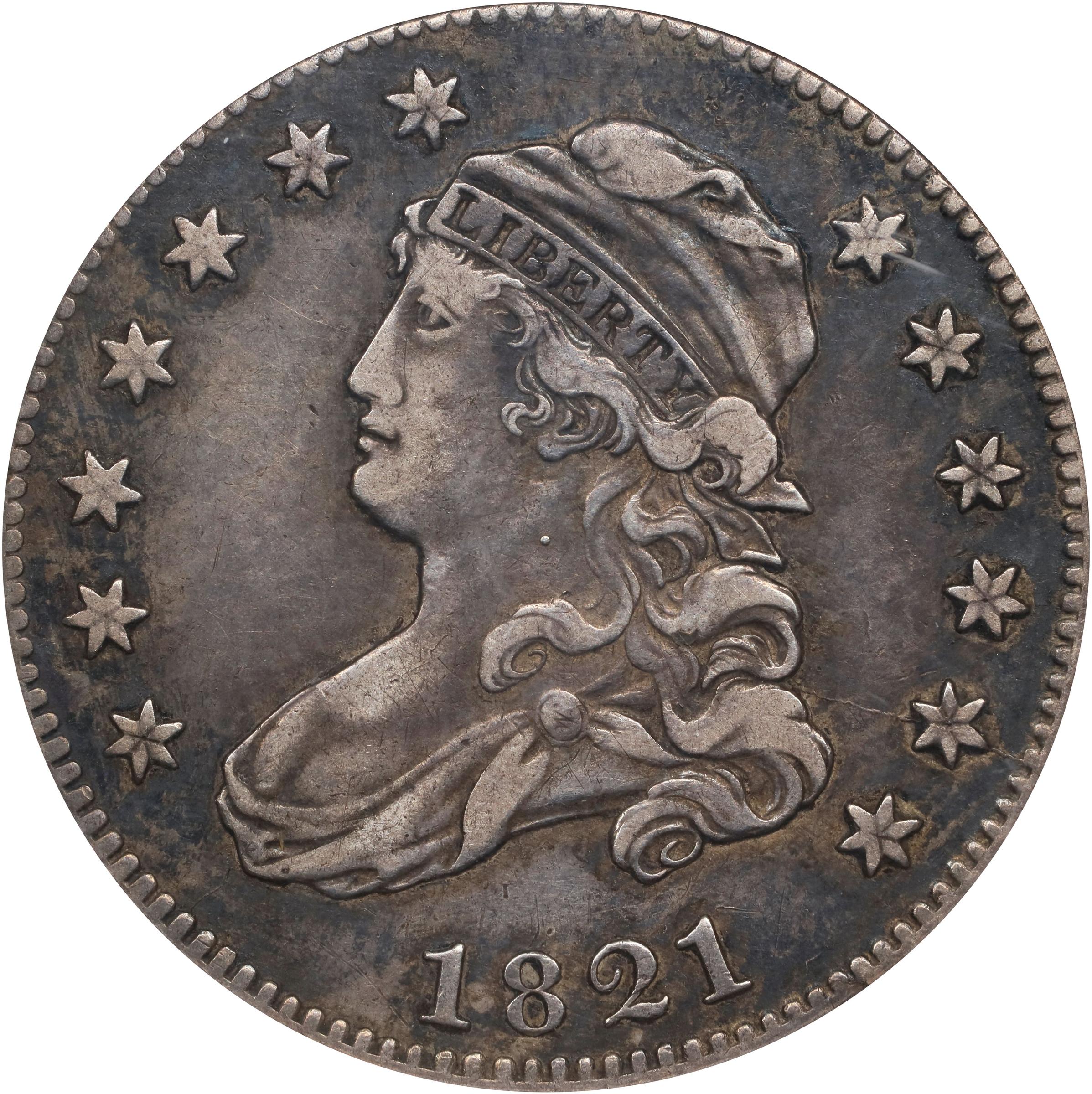 image for: 1821 Capped Bust Quarter. B-4. Rarity-3. EF-40 (NGC).