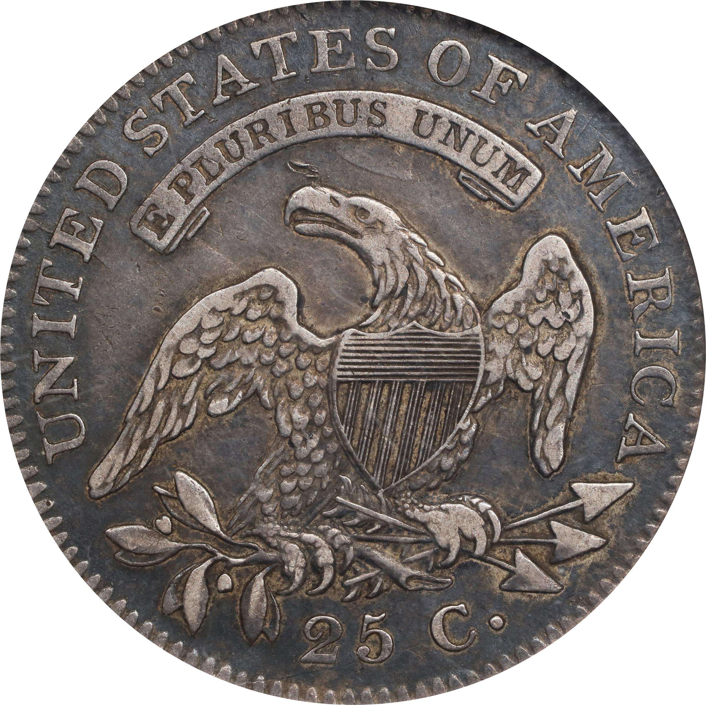 image for: 1821 Capped Bust Quarter. B-4. Rarity-3. EF-40 (NGC).
