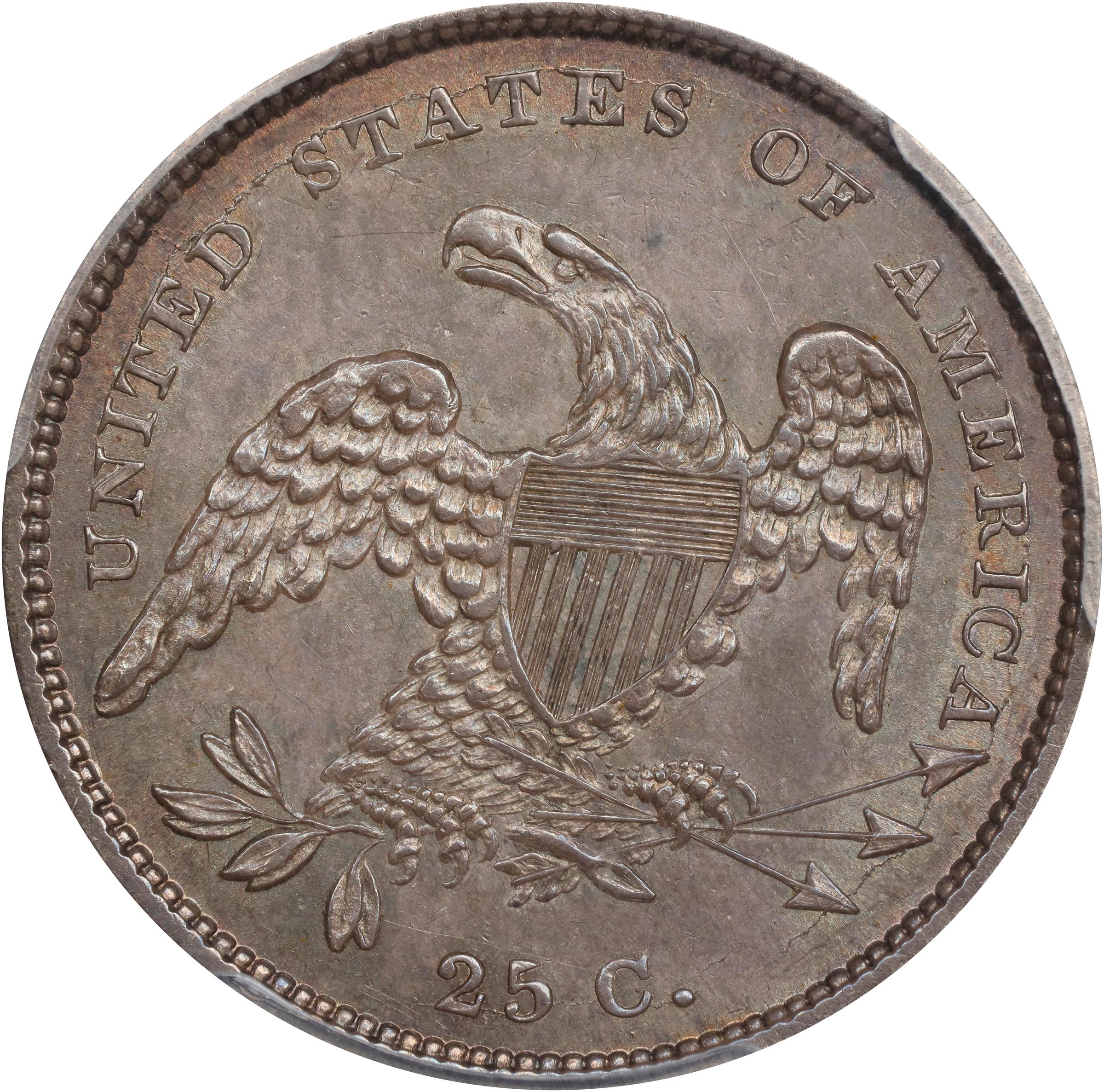 image for: 1831 Capped Bust Quarter. B-2. Rarity-2. Small Letters. AU-58 (PCGS).