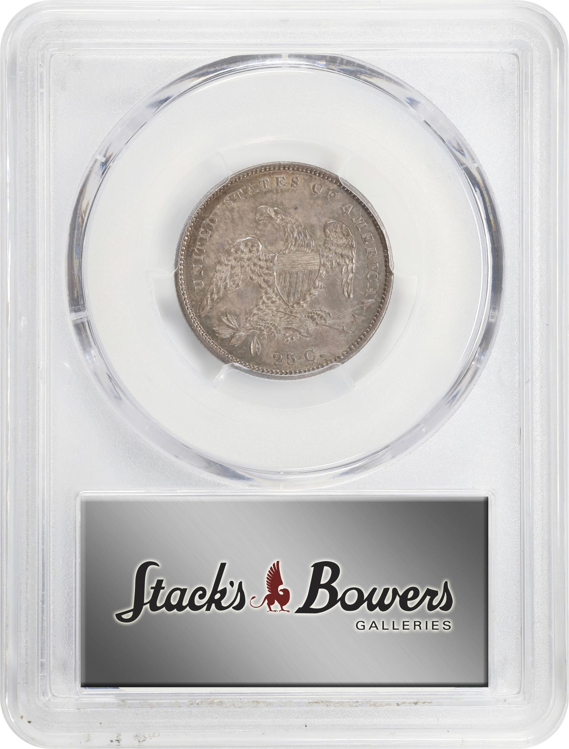 image for: 1831 Capped Bust Quarter. B-2. Rarity-2. Small Letters. AU-58 (PCGS).