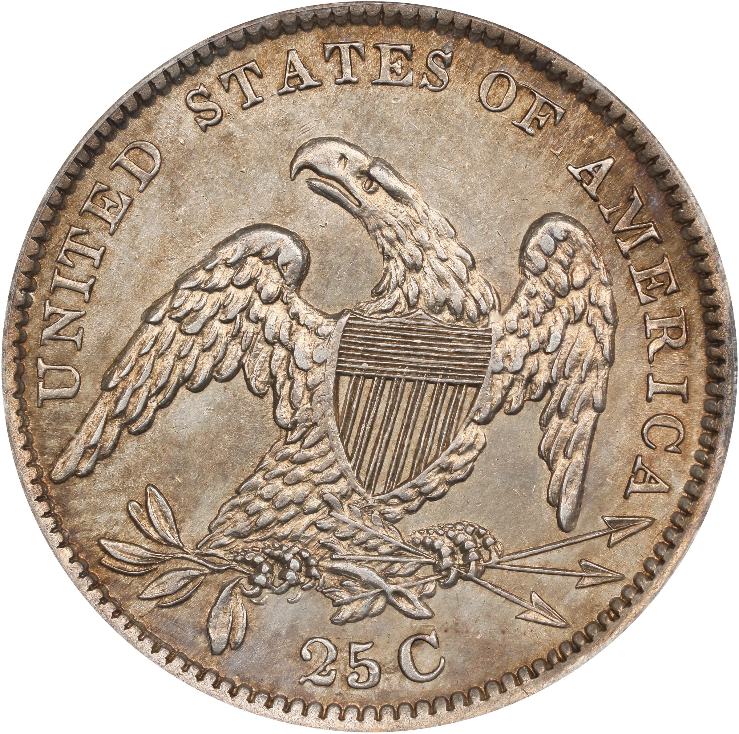 image for: 1833 Capped Bust Quarter. B-2, FS-901. Rarity-2. O/F in OF. AU-55 (ANACS).