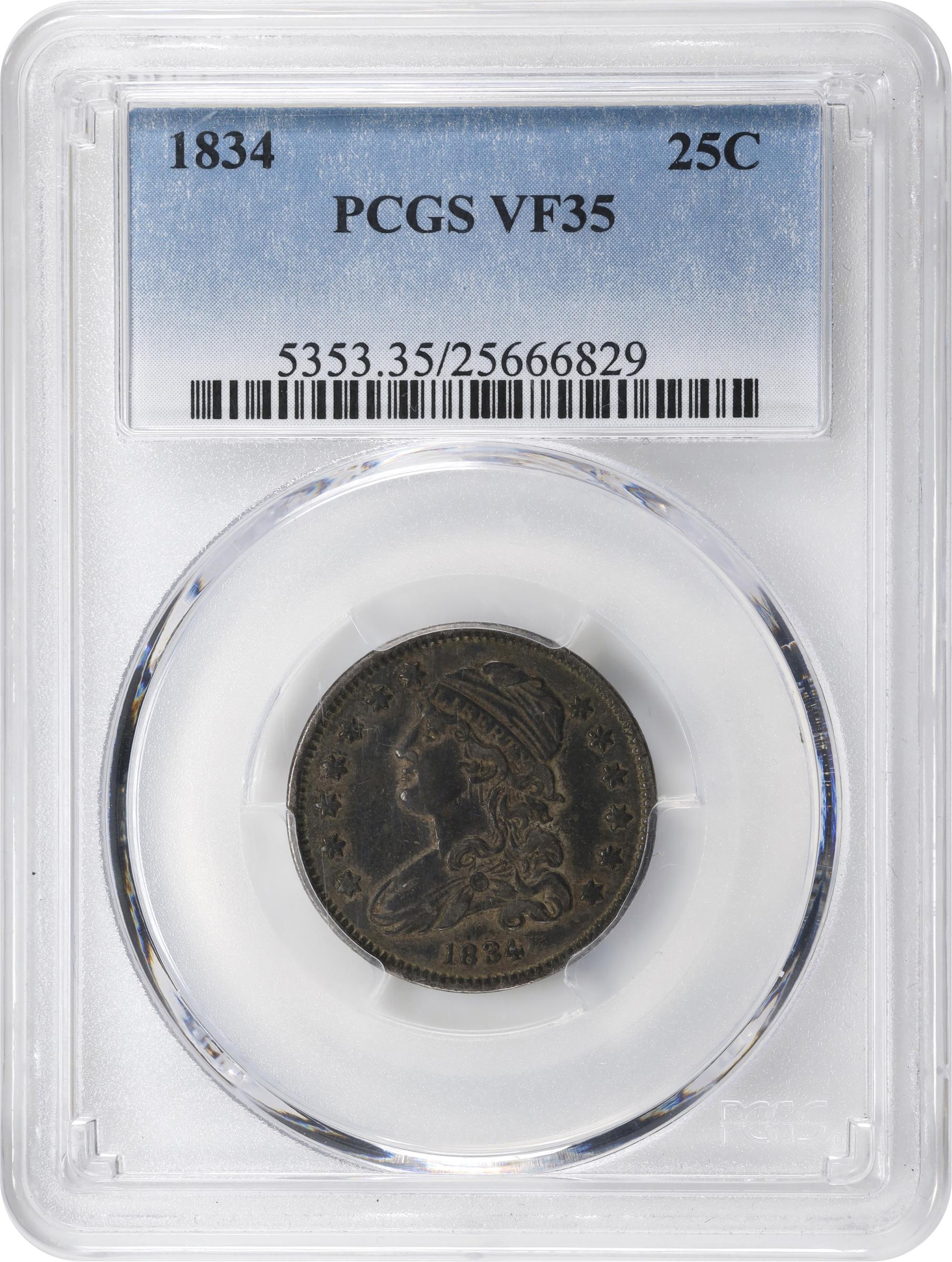 1834 25c VF35 thumbnail 3