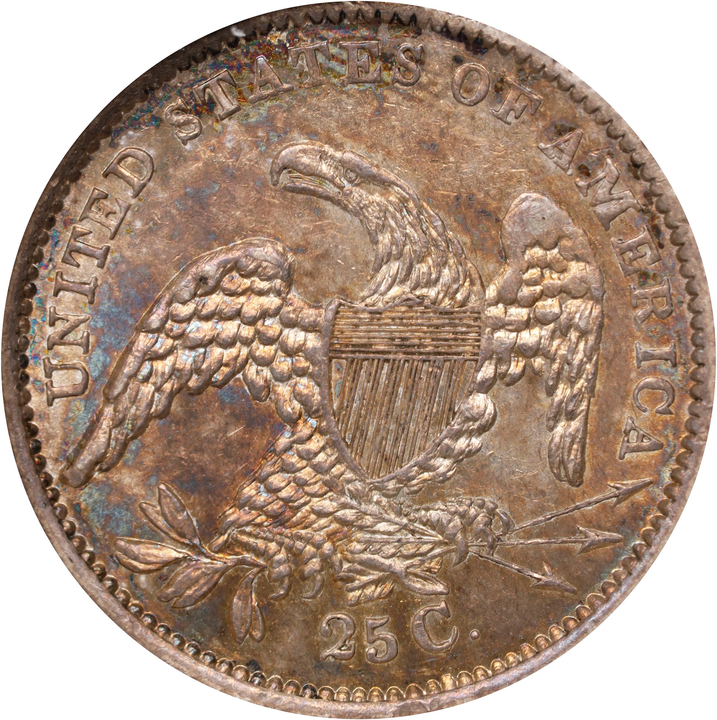 image for: 1834 Capped Bust Quarter. B-5. Rarity-5. AU-58 (NGC).