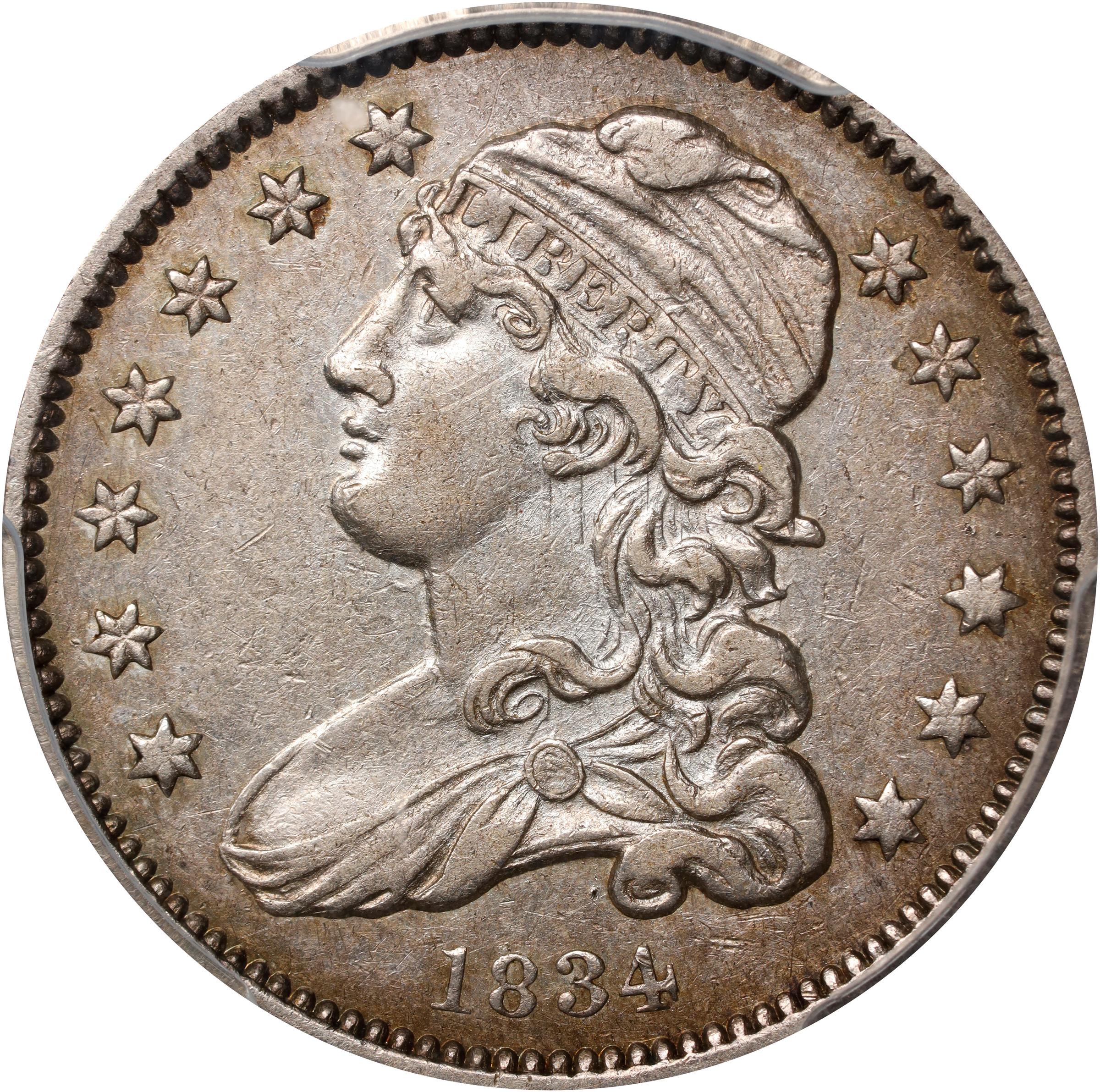 image for: 1834 Capped Bust Quarter. B-5. Rarity-5. EF-45 (PCGS).