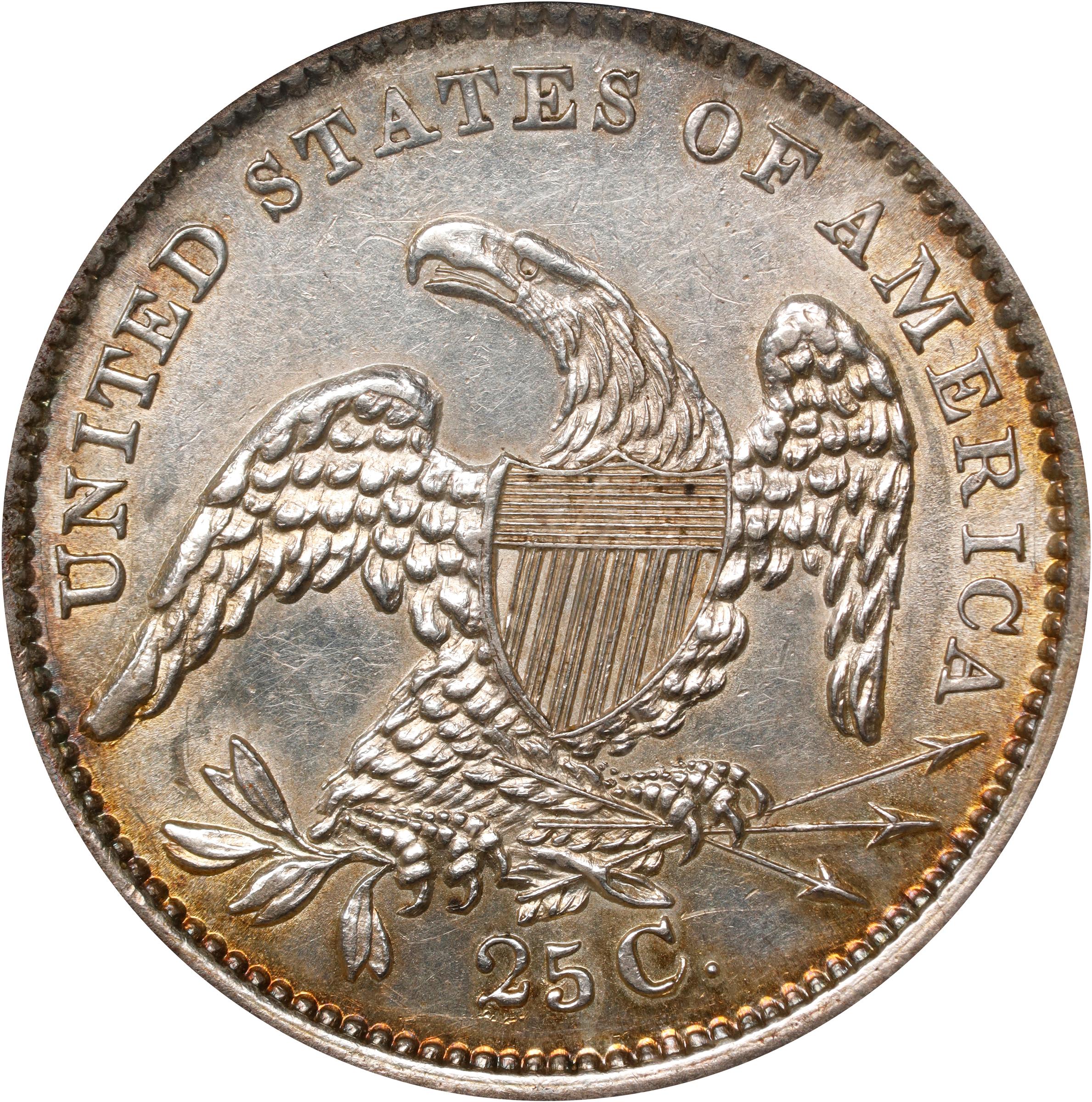 image for: 1835 Capped Bust Quarter. B-2. Rarity-2. AU-58 (NGC).