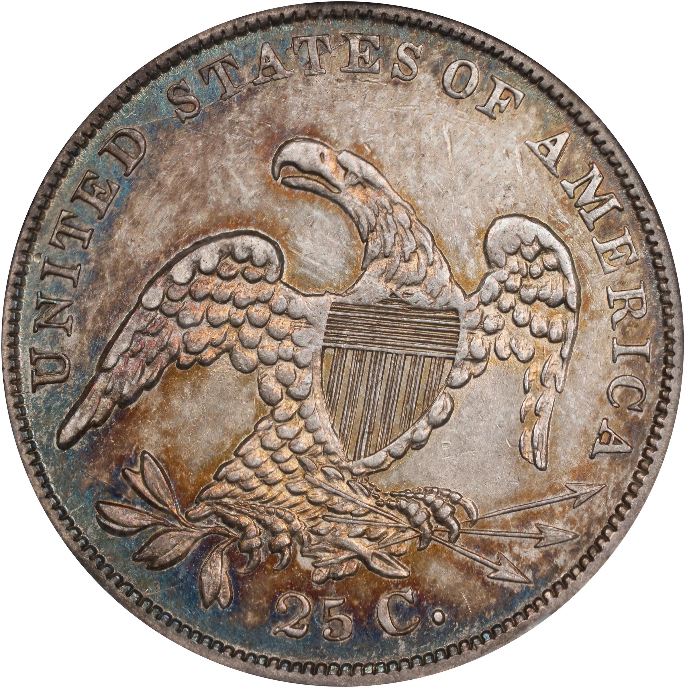image for: 1835 Capped Bust Quarter. B-8. Rarity-4+. AU-53 (NGC).