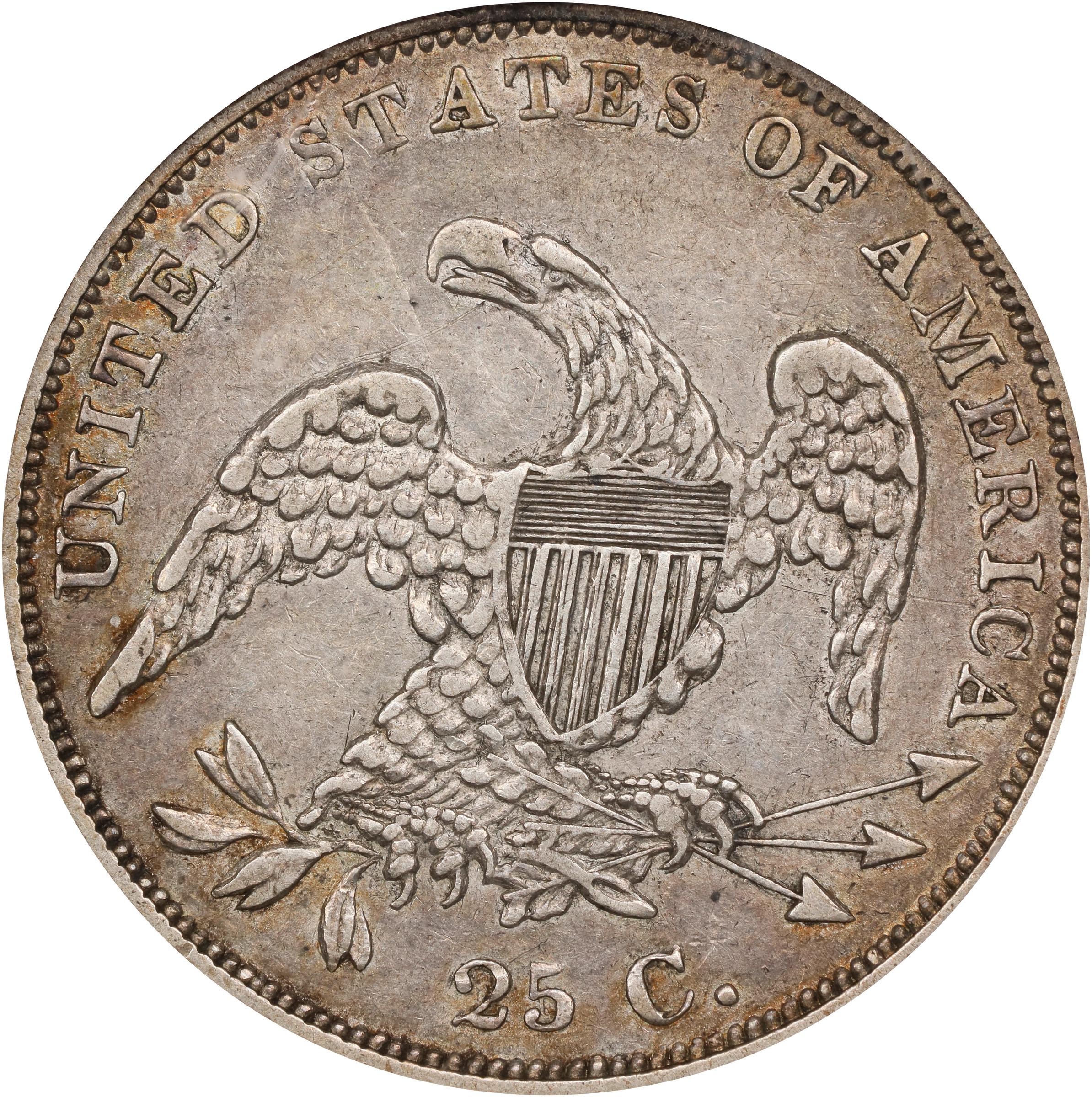 image for: 1836 Capped Bust Quarter. B-3. Rarity-1. EF-45 (NGC). CAC.