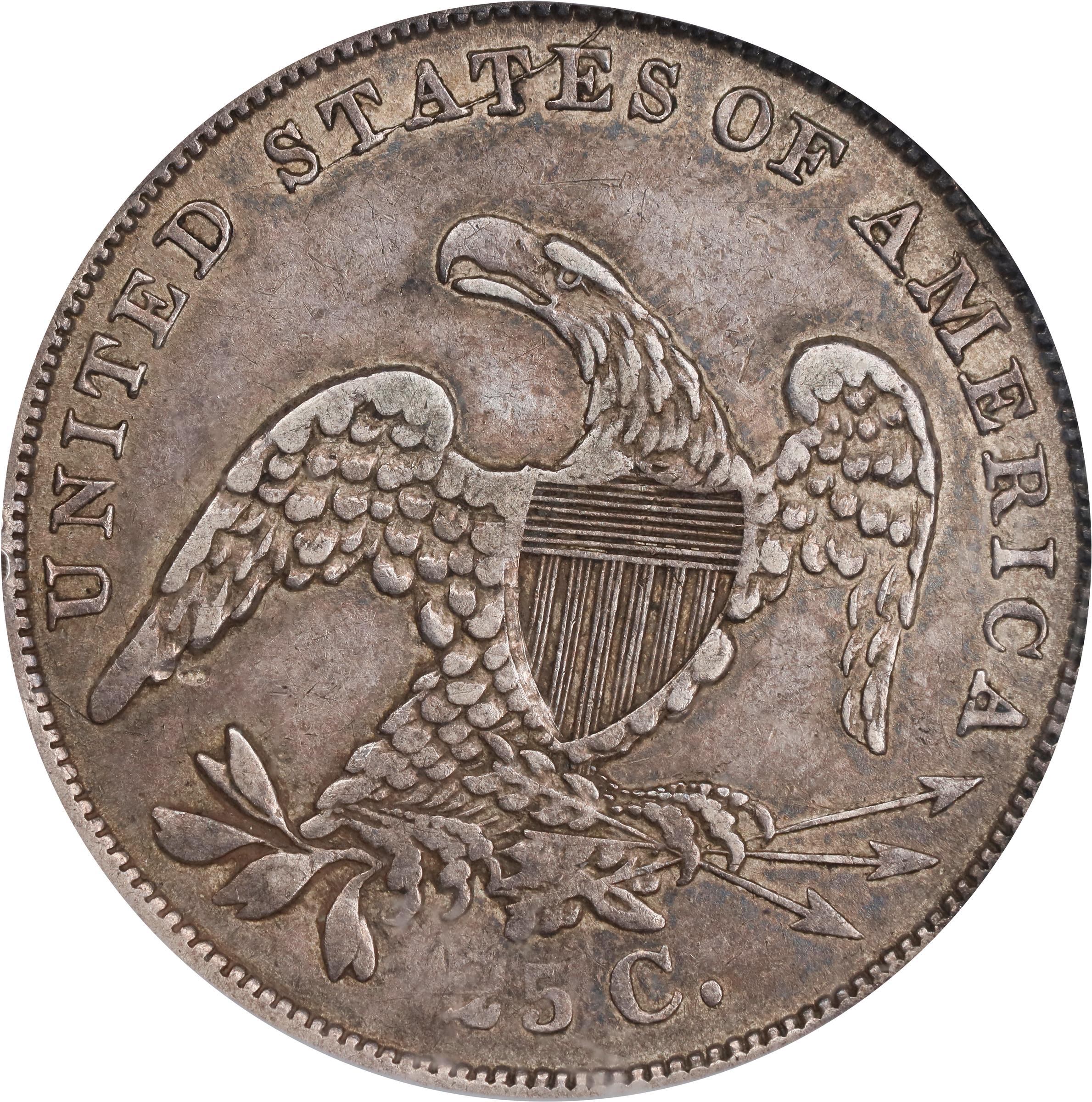 image for: 1836 Capped Bust Quarter. B-5. Rarity-6+. EF-45 (NGC).