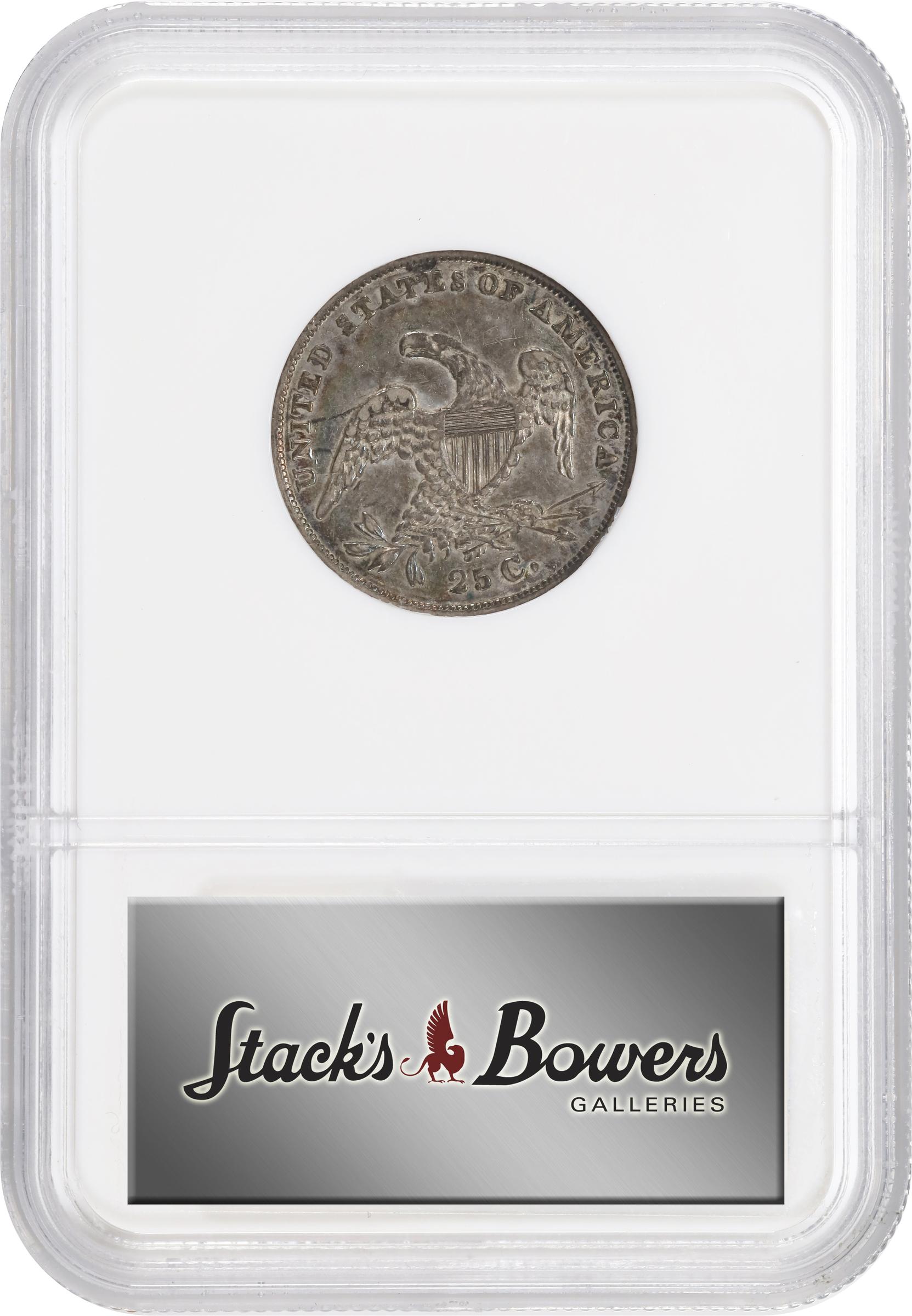 image for: 1837 Capped Bust Quarter. B-4. Rarity-3. AU-53 (NGC). CAC.