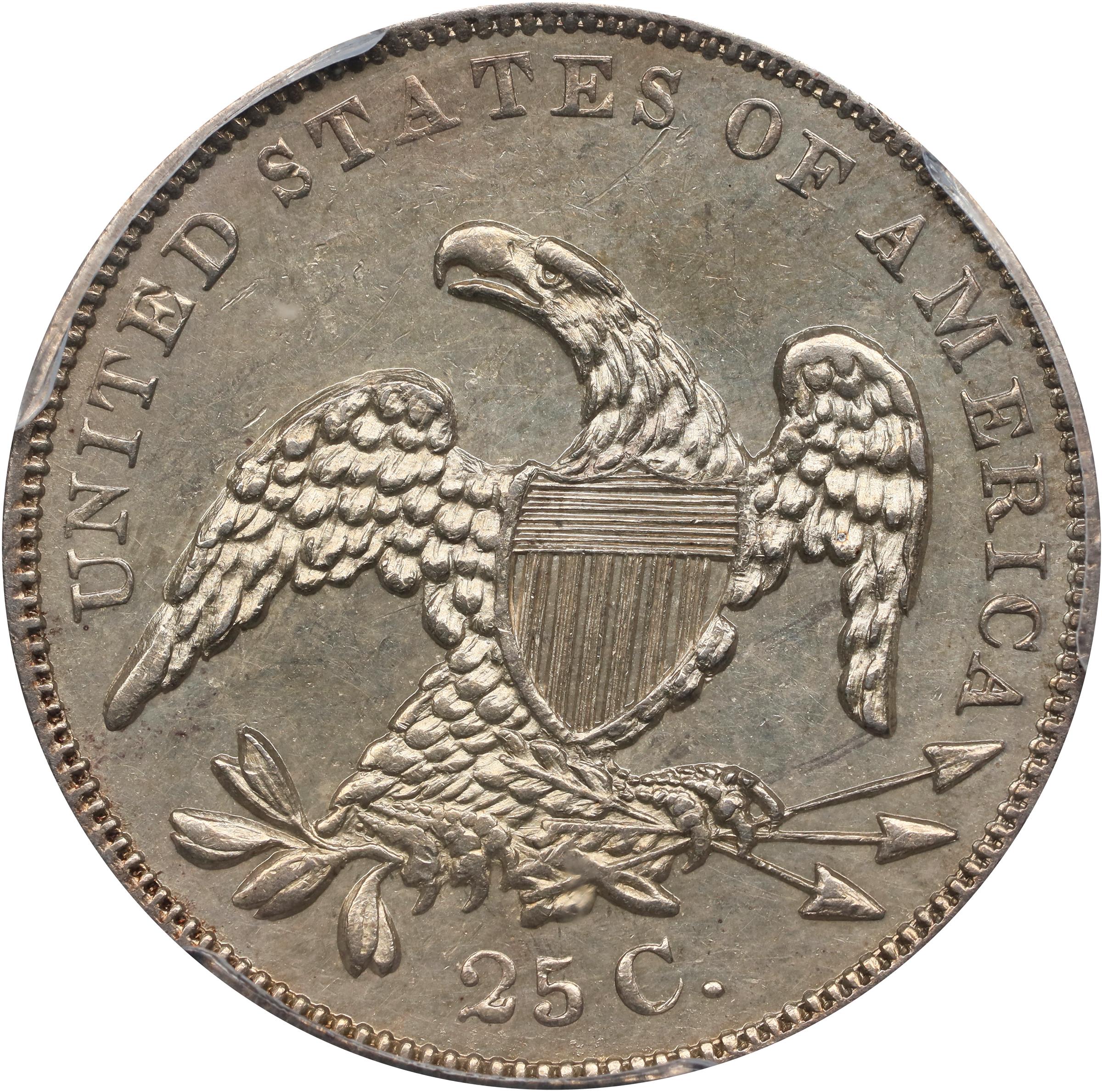 image for: 1837 Capped Bust Quarter. B-5. Rarity-5. MS-62 (PCGS). Retro OGH.