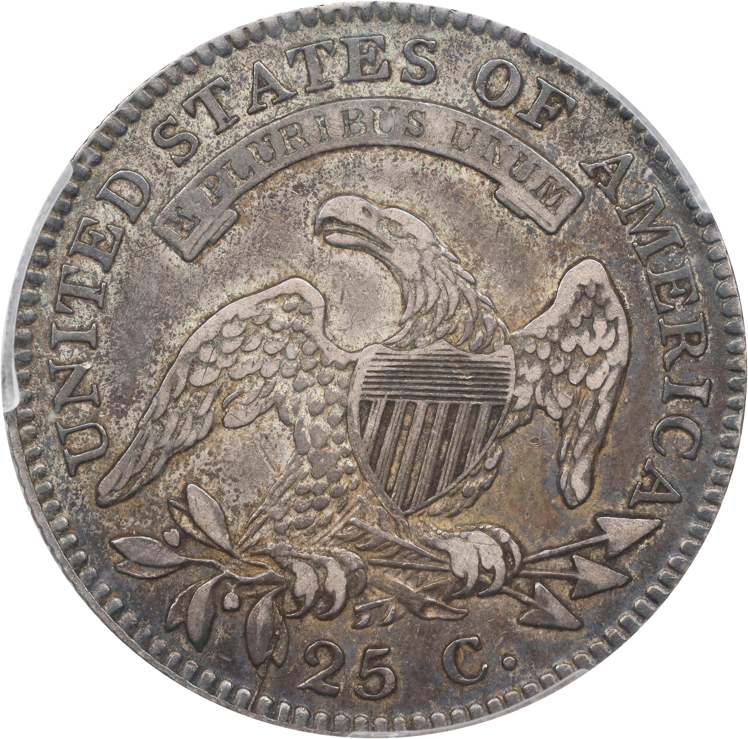 image for: 1818 Capped Bust Quarter. B-8. Rarity-2. EF-40 (PCGS). CAC.