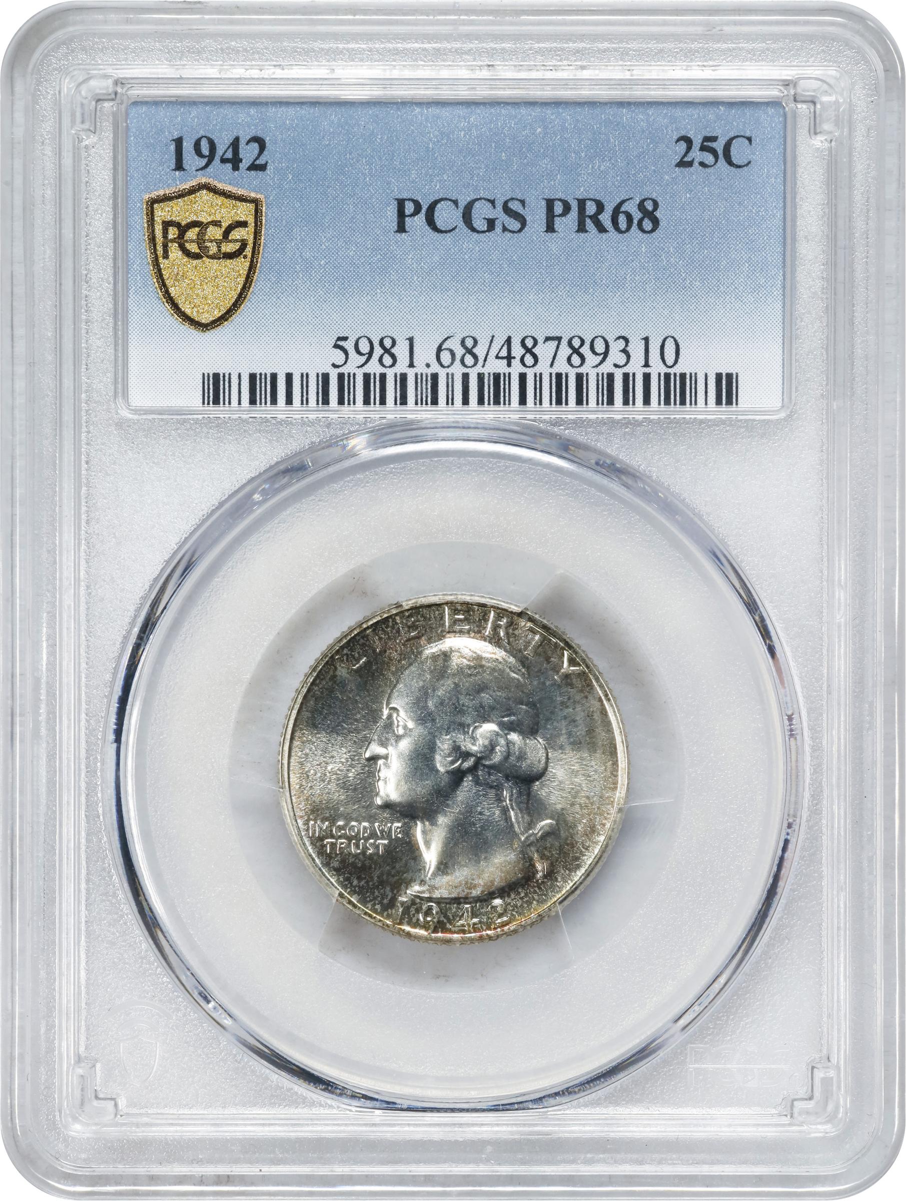 1942 25c PR68 thumbnail 3