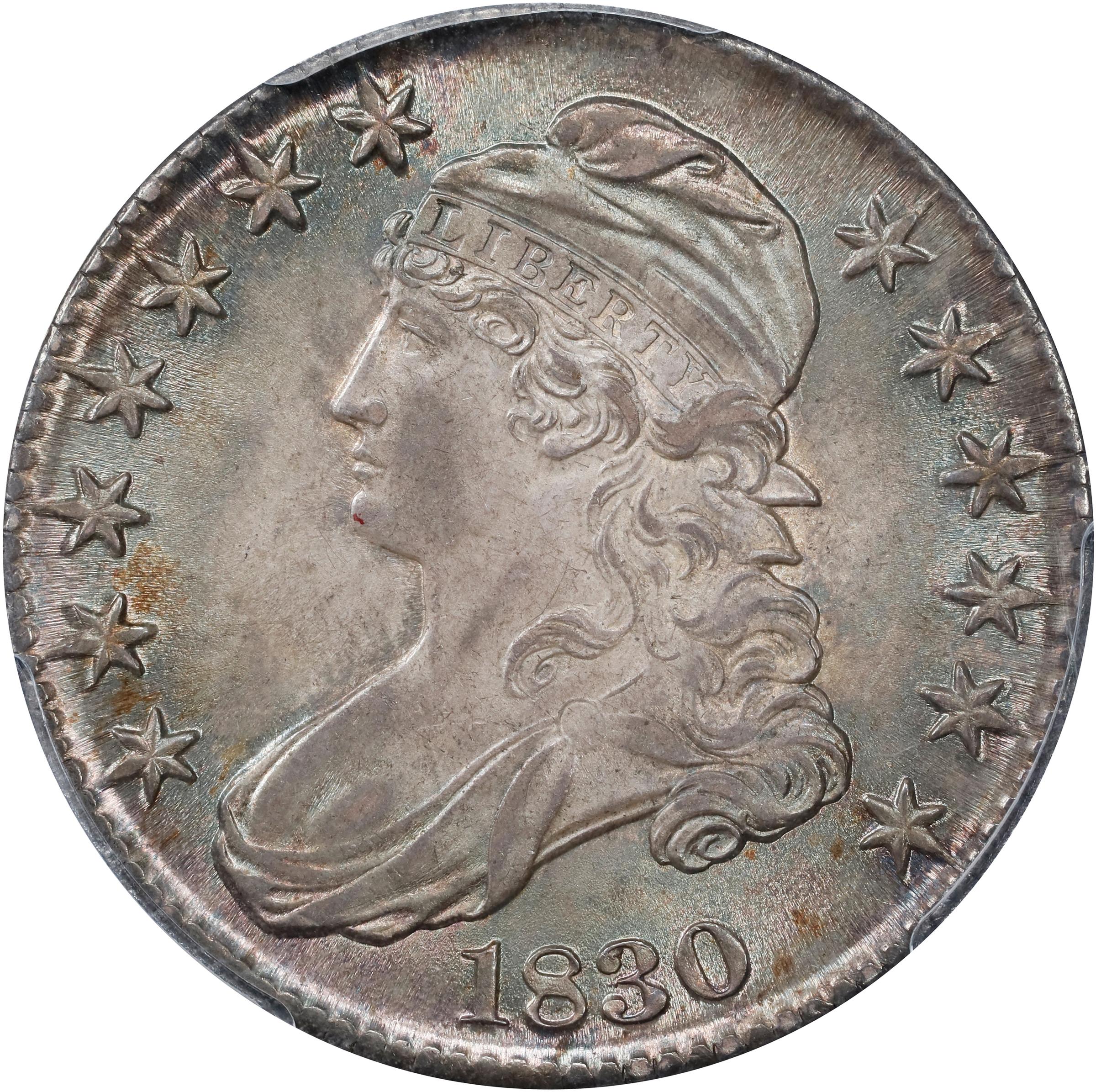 image for: 1830 Capped Bust Half Dollar. O-113. Rarity-1. Small 0. MS-65 (PCGS).