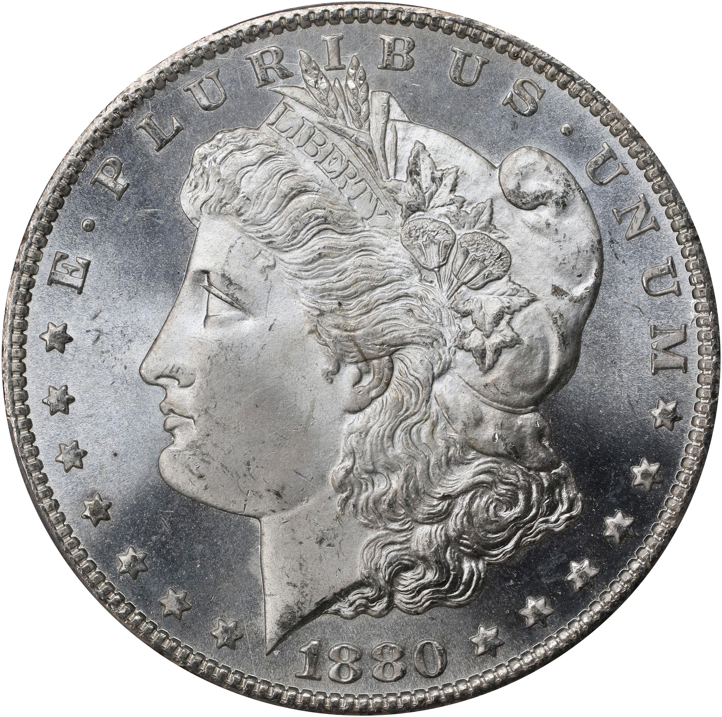 1880-CC Morgan Silver Dollar. VAM-5. Top 100 Variety. 8/High 7. MS-66 (PCGS).