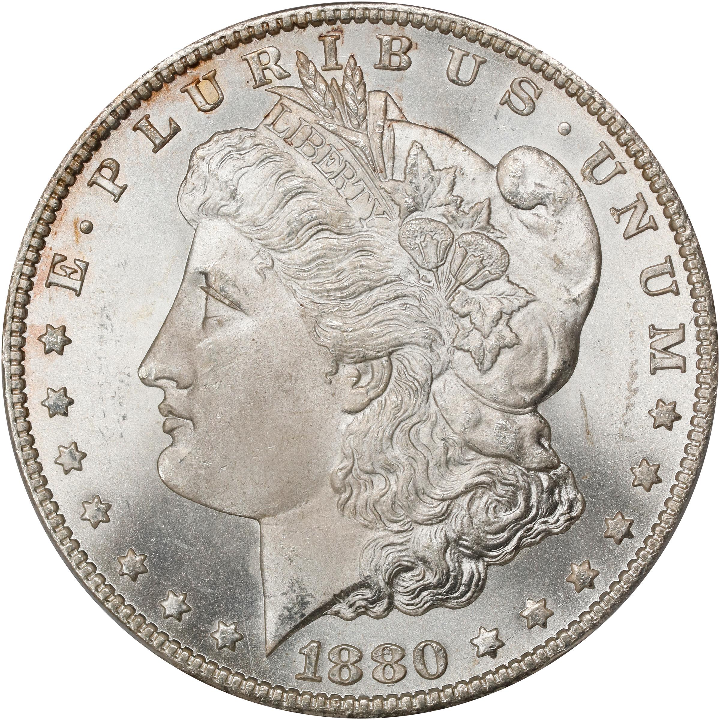 1880-CC Morgan Silver Dollar. VAM-5. Top 100 Variety. 8/High 7. MS-66 (PCGS).