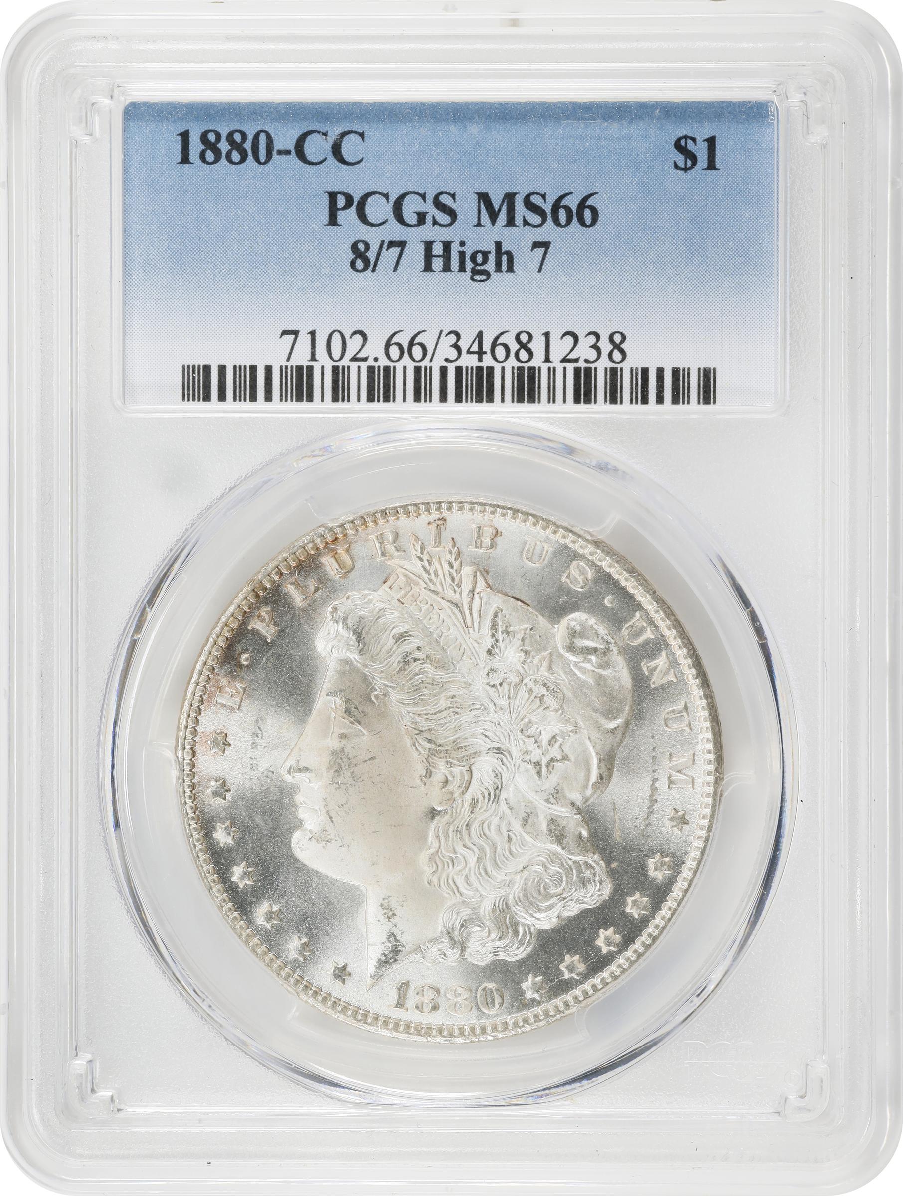 1880-CC $1  8/High 7 MS66 thumbnail 3
