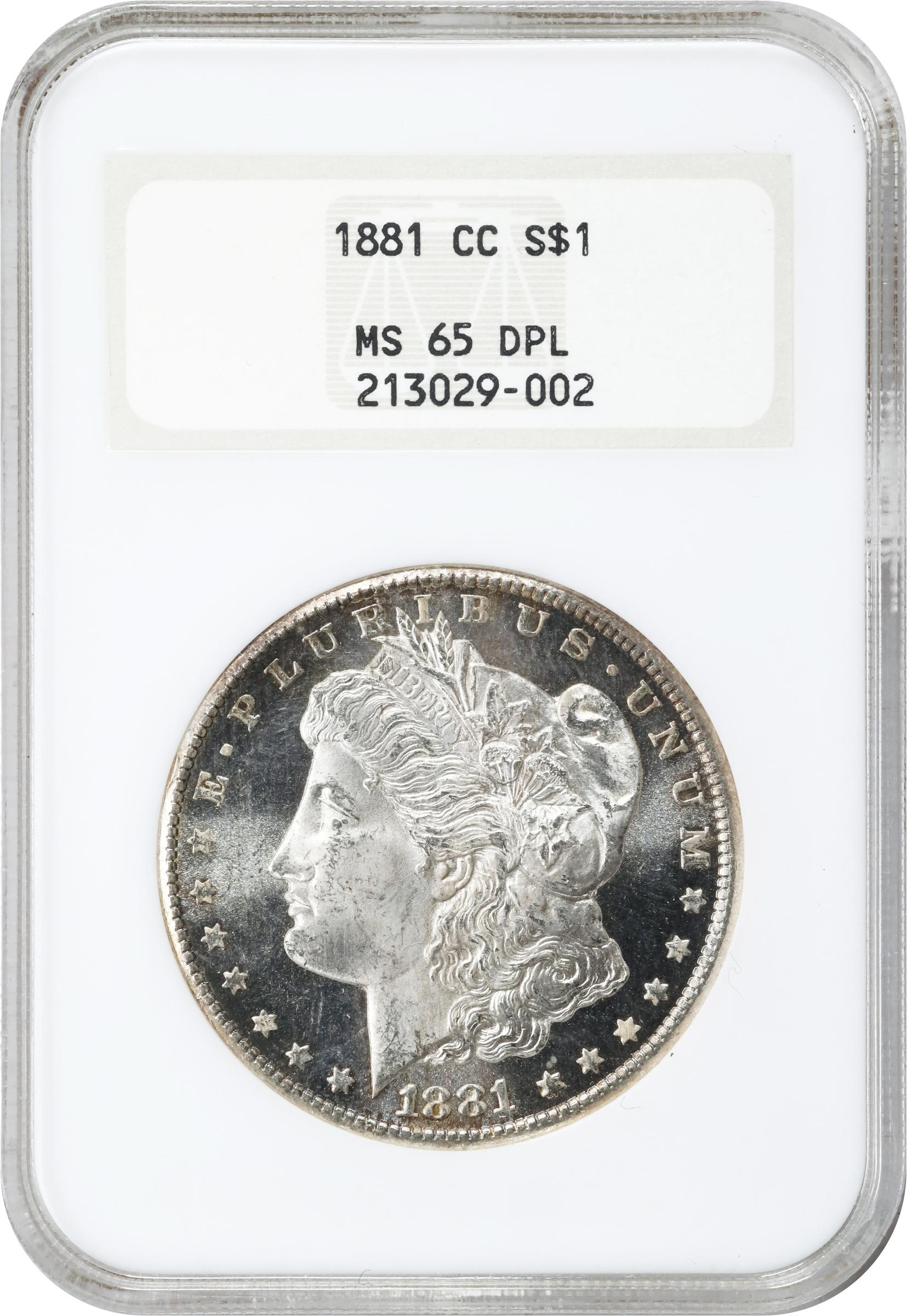 1881 CC Morgan Dollar DMPL Mint State (MS) Pricing Guide | The
