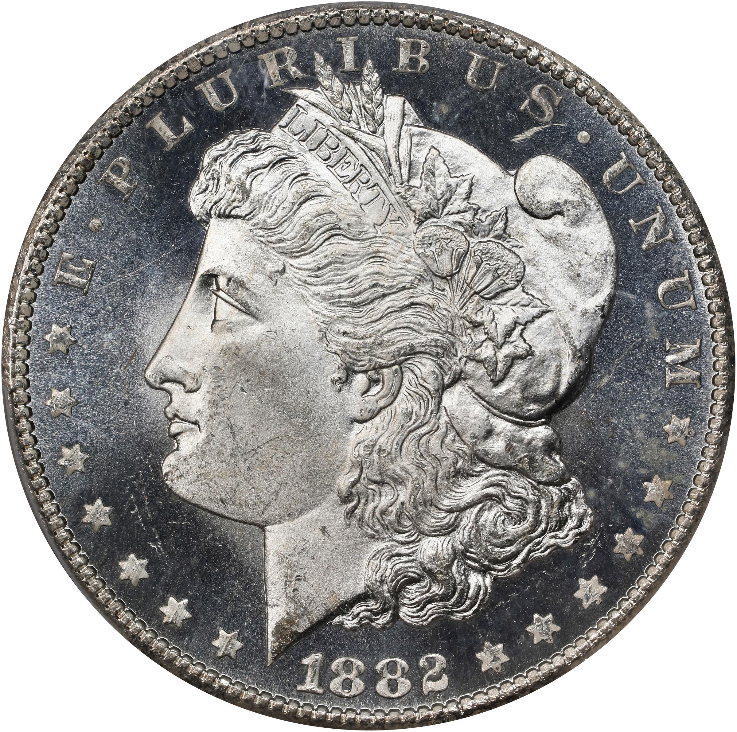 1882-CC Morgan Silver Dollar. MS-66 PL (PCGS).