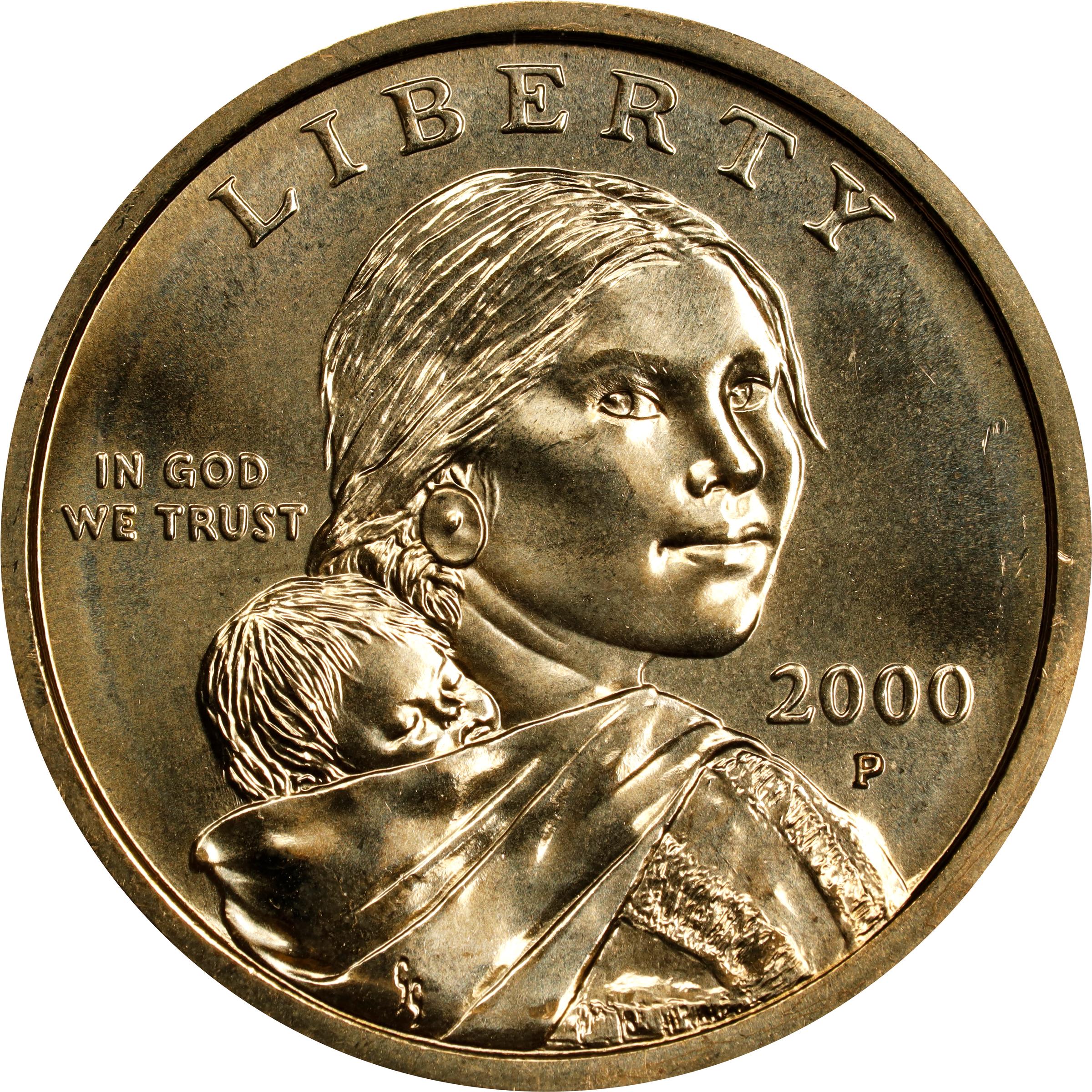 image for: 2000-P Sacagawea "Cheerios" Dollar. FS-902. Boldly Detailed Tail Feathers. MS-67 (ANACS).