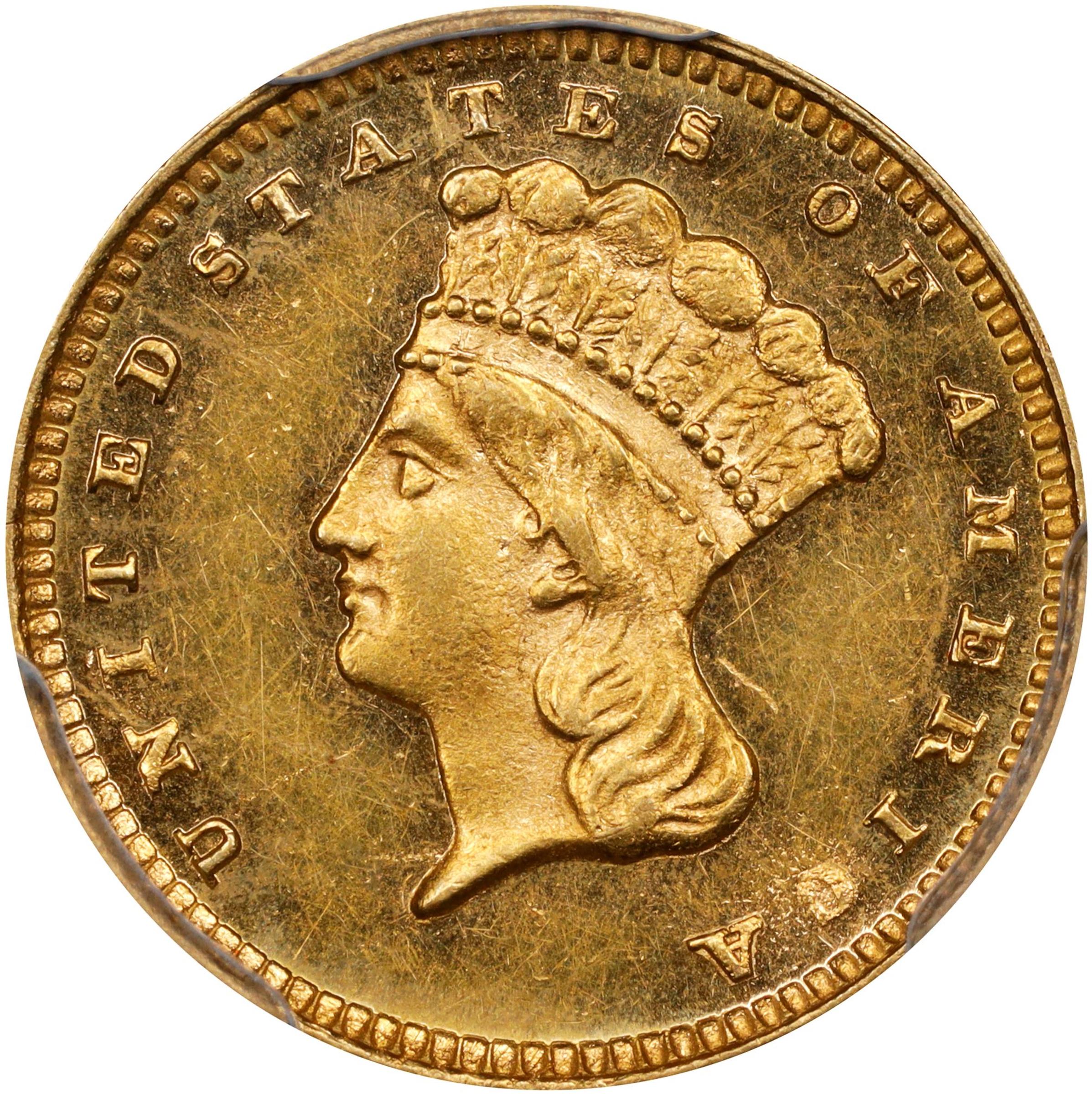 image for: 1874 Gold Dollar. MS-62 PL (PCGS).