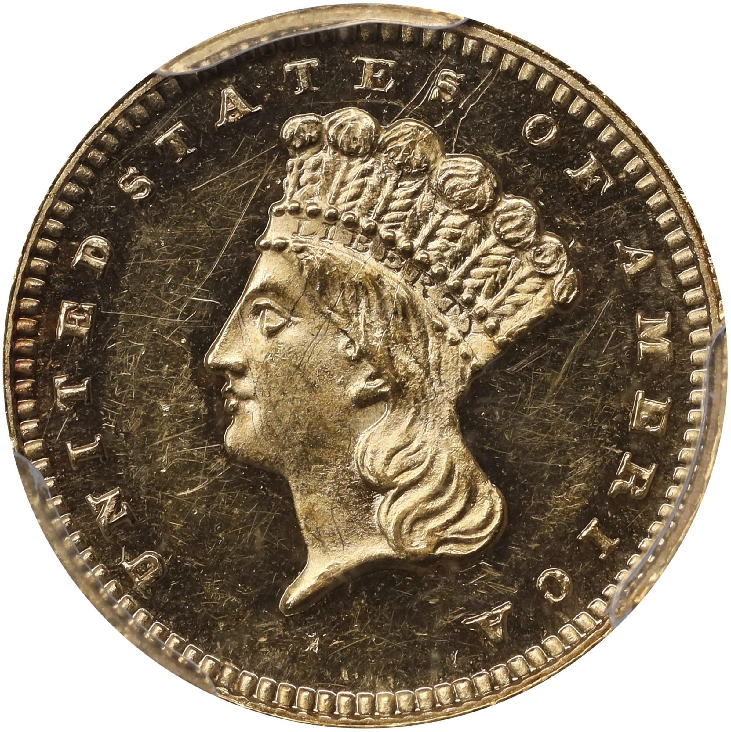 image for: 1880 Gold Dollar. JD-1. Rarity-6. Proof-63 Deep Cameo (PCGS).