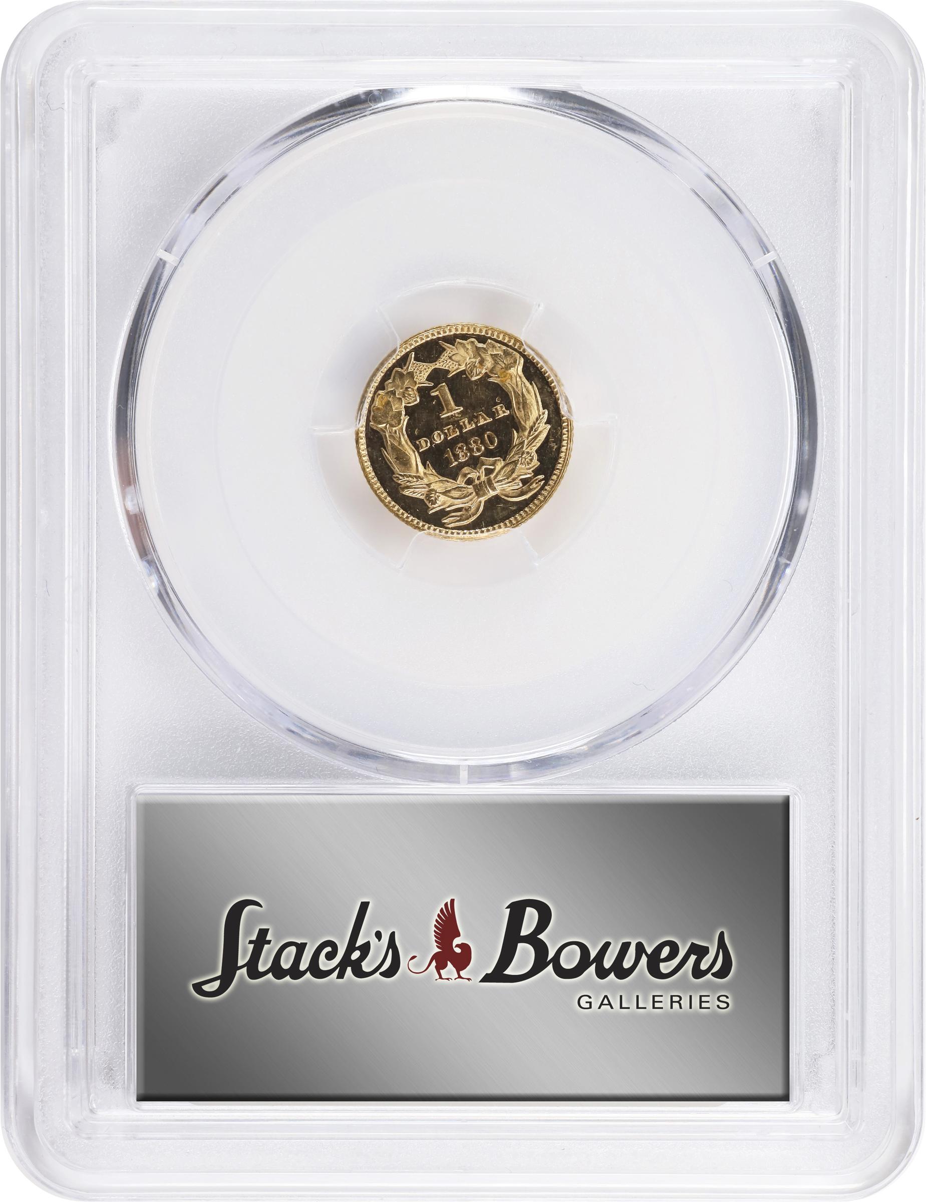 image for: 1880 Gold Dollar. JD-1. Rarity-6. Proof-63 Deep Cameo (PCGS).