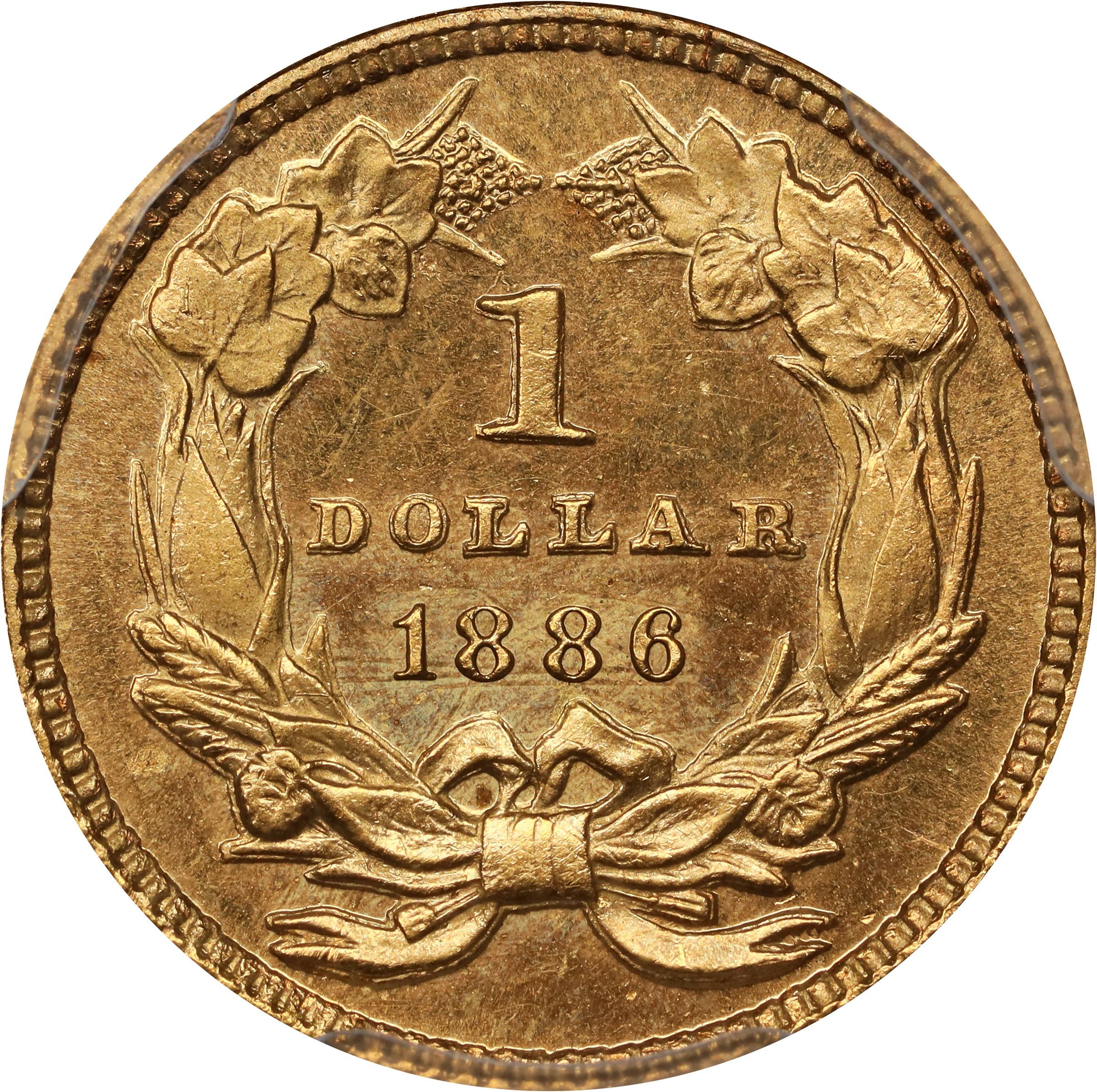 image for: 1886 Gold Dollar. MS-66 PL (PCGS). CAC.
