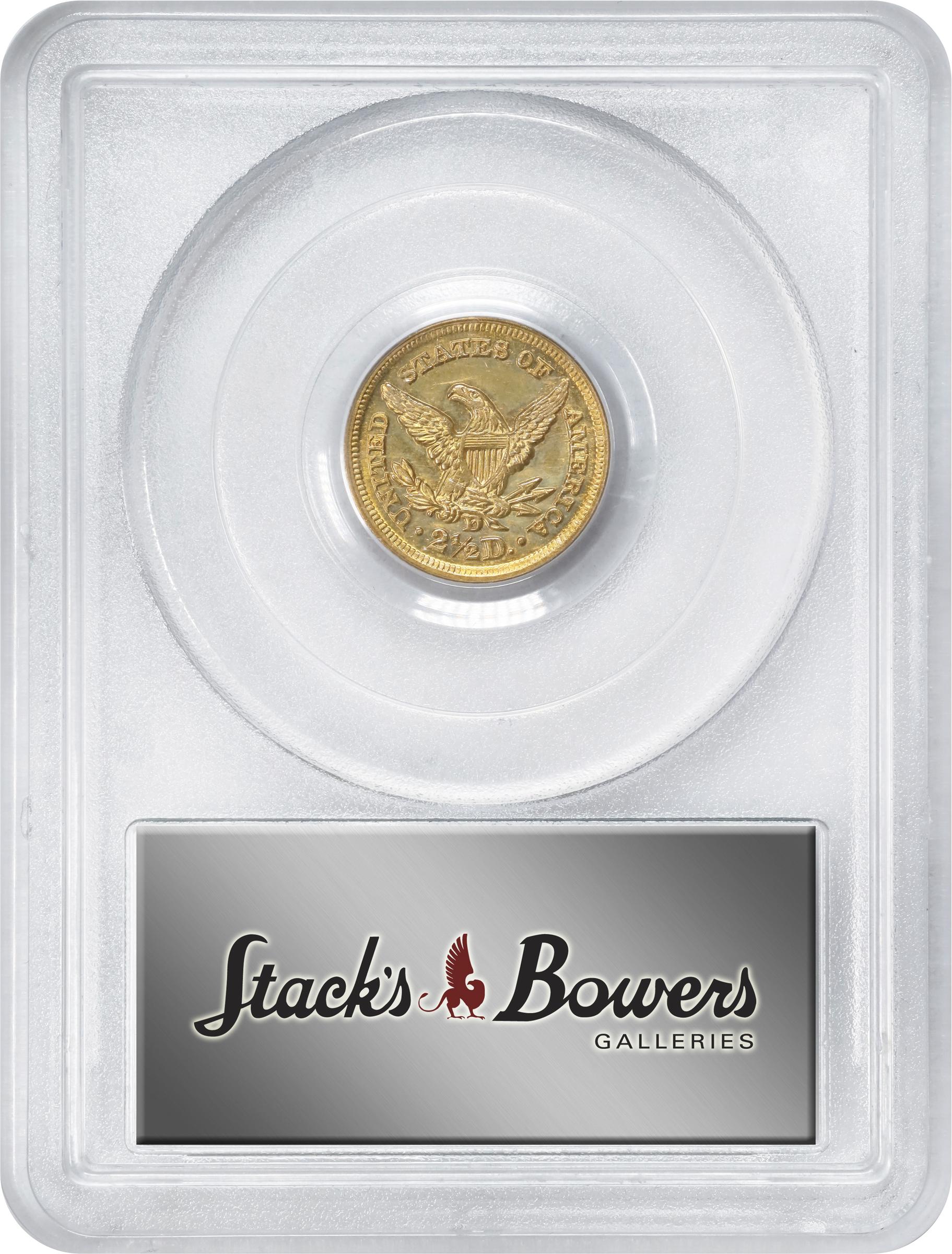 image for: 1859-D Liberty Head Quarter Eagle. Winter 22-N. AU-53 (PCGS). OGH.