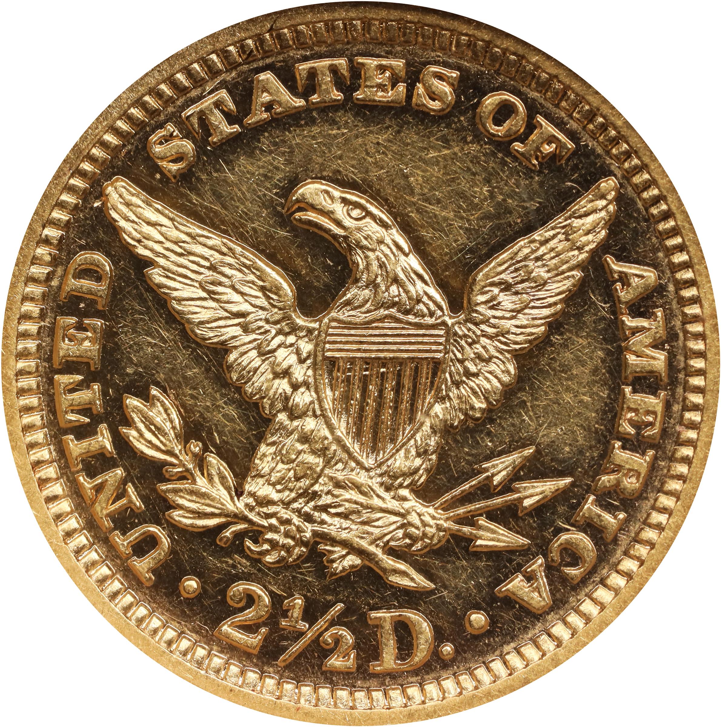 image for: 1885 Liberty Head Quarter Eagle. JD-1. Rarity-5. Proof-61 Cameo (NGC).