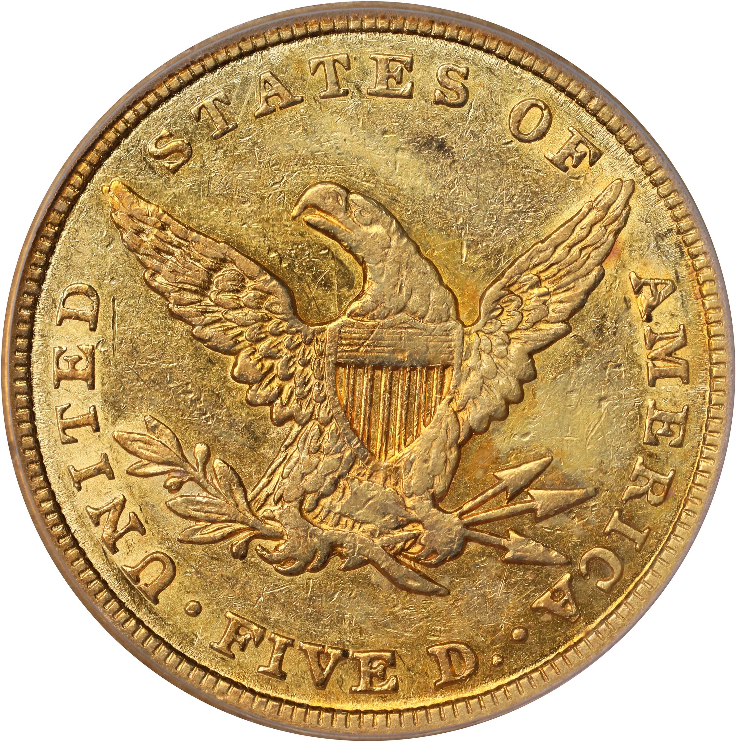 image for: 1841 Liberty Head Half Eagle. AU-53 (PCGS).