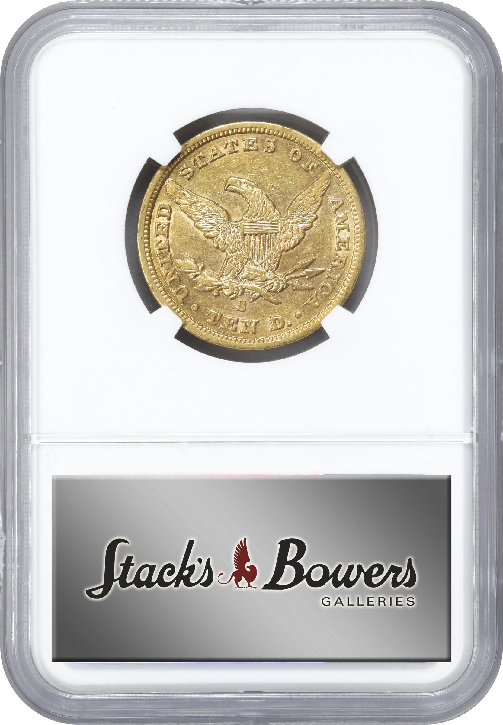 image for: 1858-S Liberty Head Eagle. AU-55 (NGC).