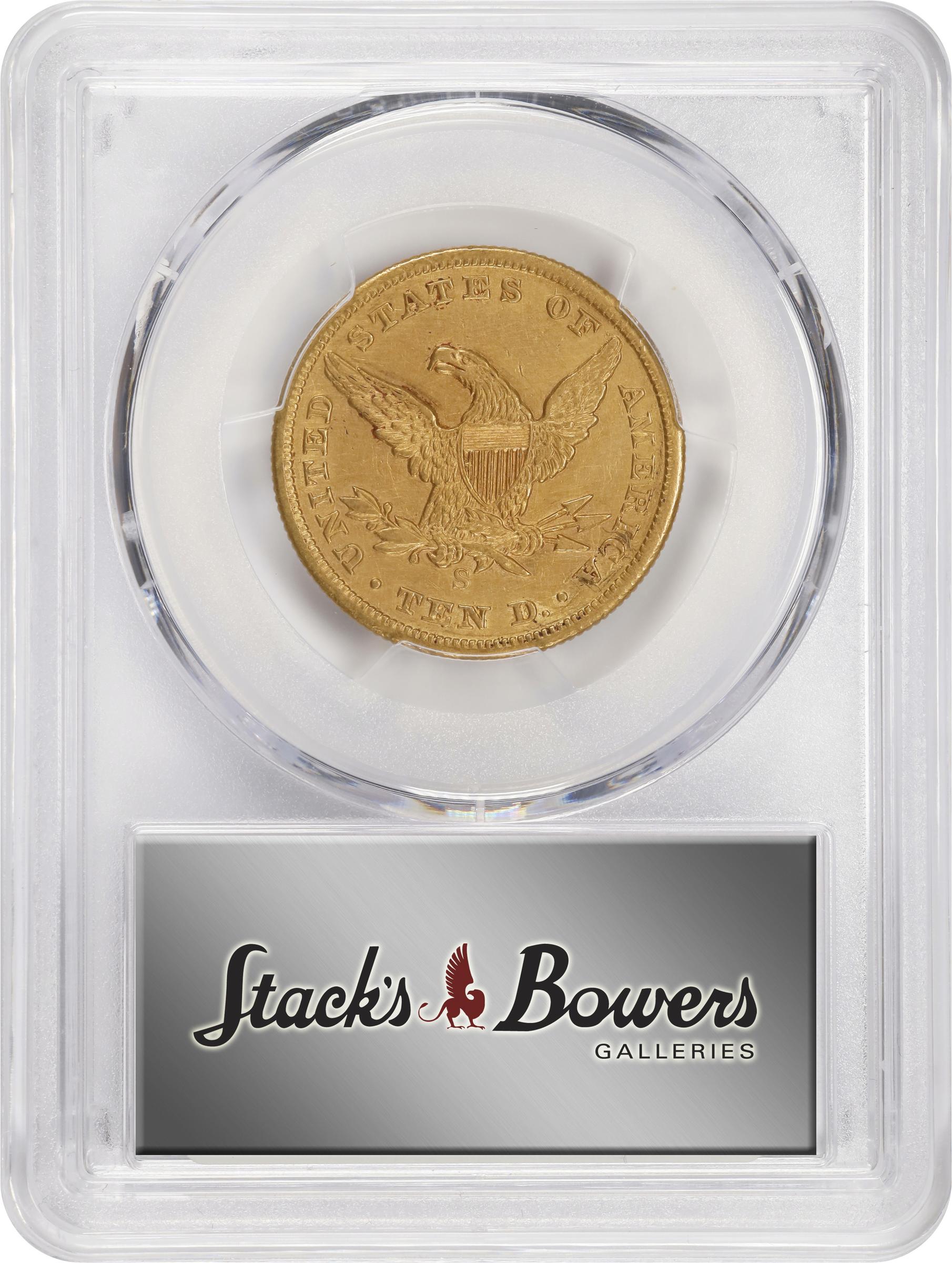 image for: 1866-S Liberty Head Eagle. No Motto. AU Details--Harshly Cleaned (PCGS).