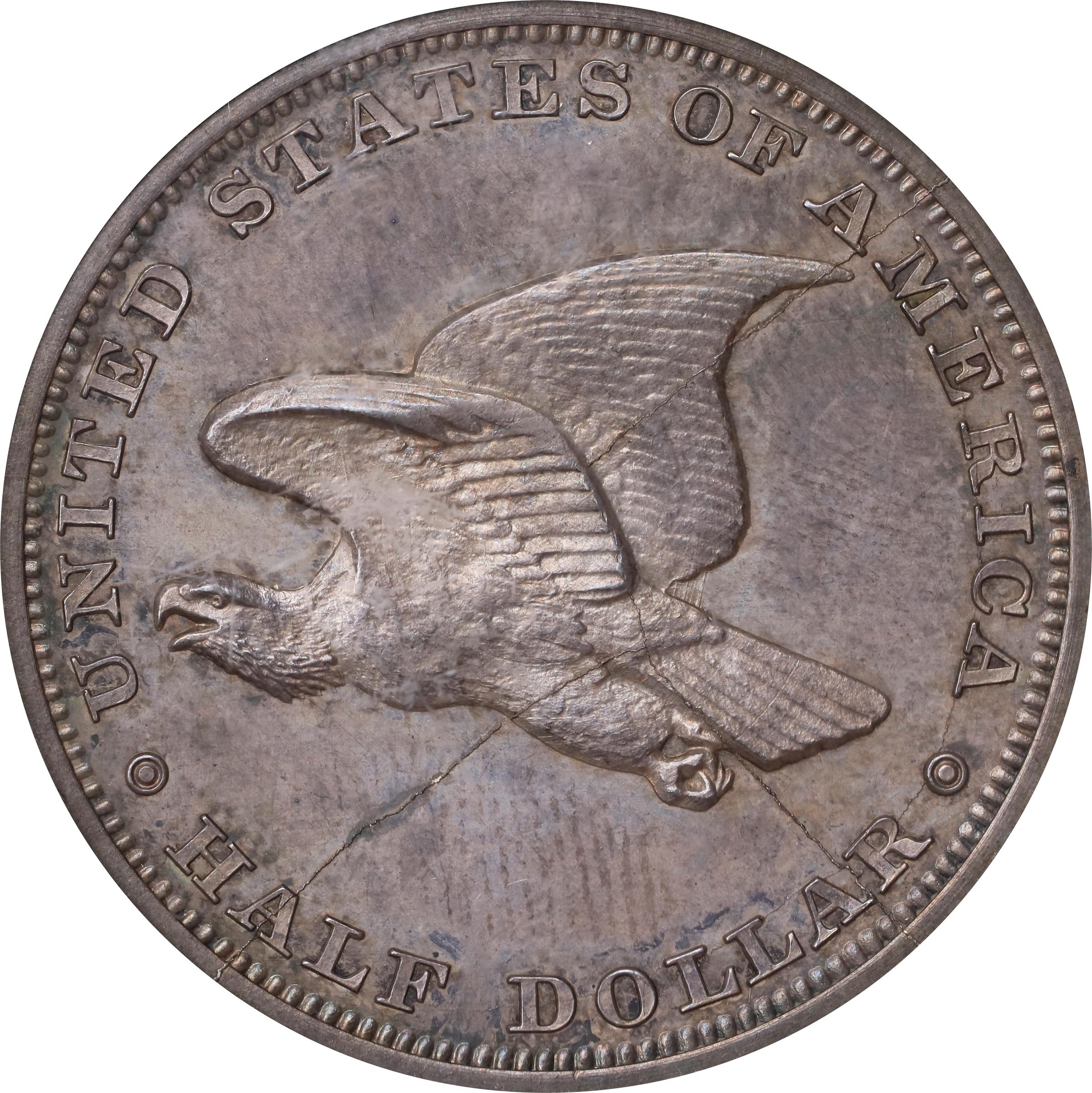 image for: 1838 Pattern Half Dollar. Judd-73 Restrike, Pollock-77. Rarity-5. Silver. Reeded Edge. Proof-64 (PCGS). CAC.